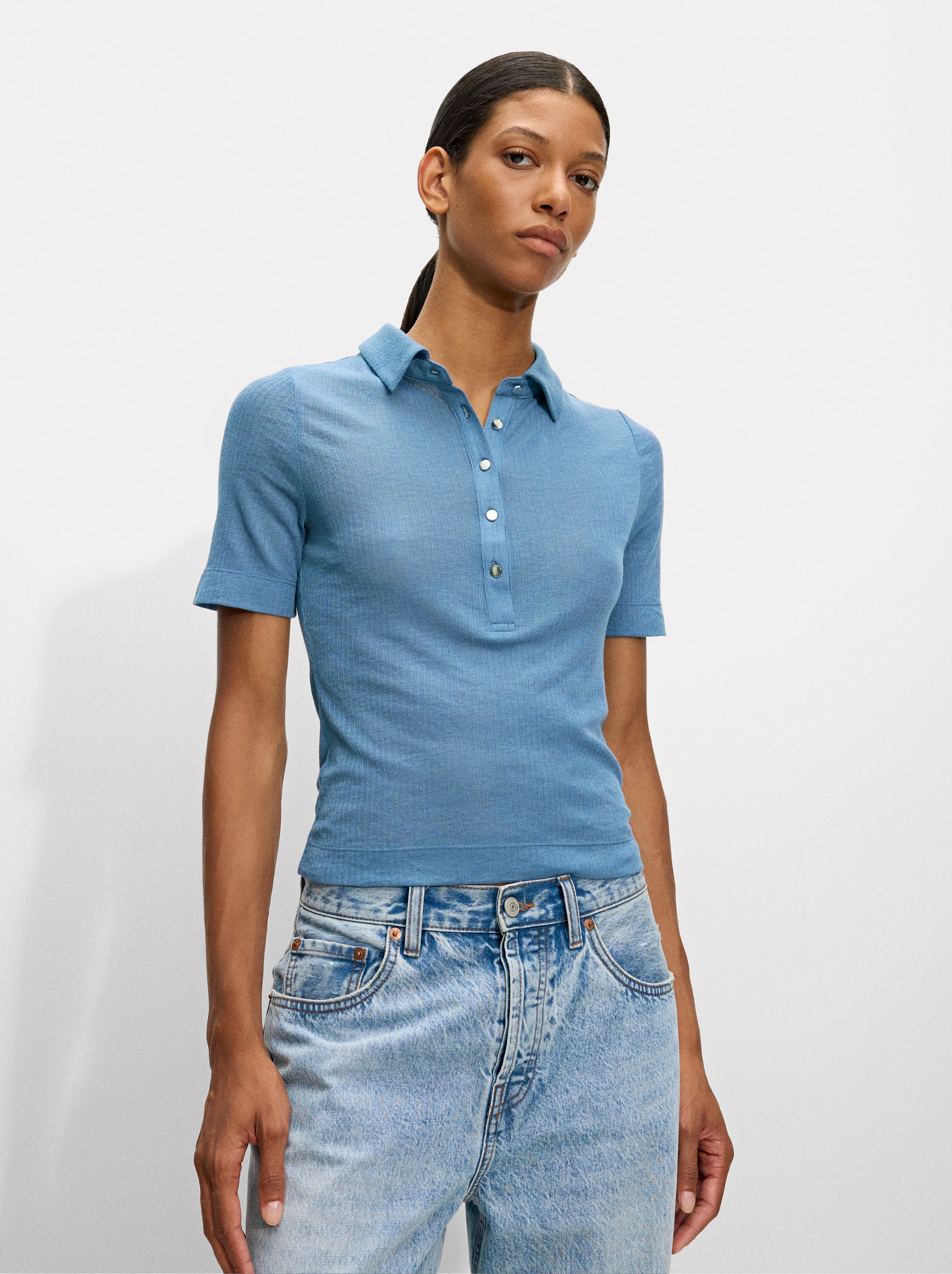 Polo collar T-shirt image number 0.0