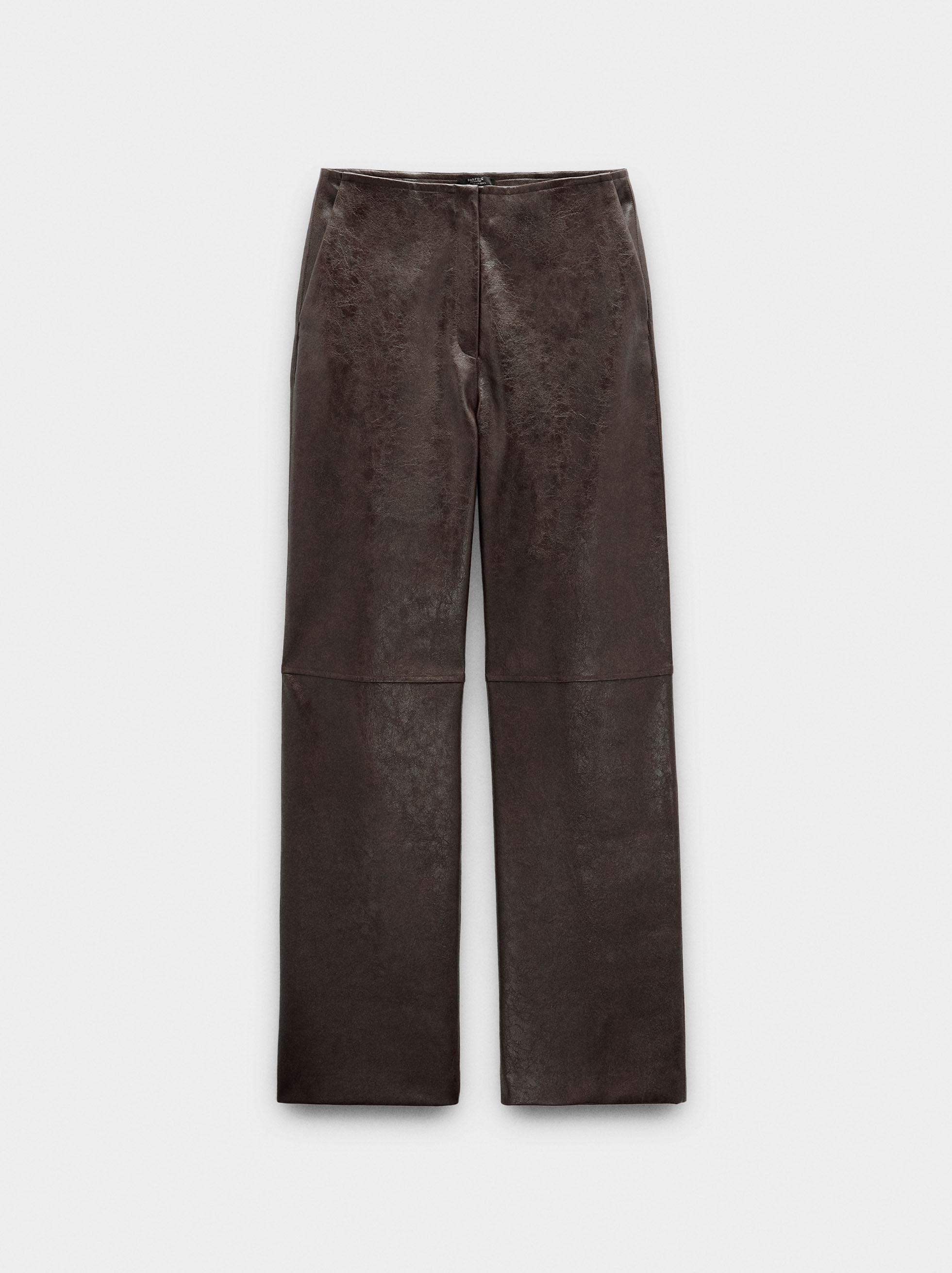 Trousers with leather effect image number 5.0
