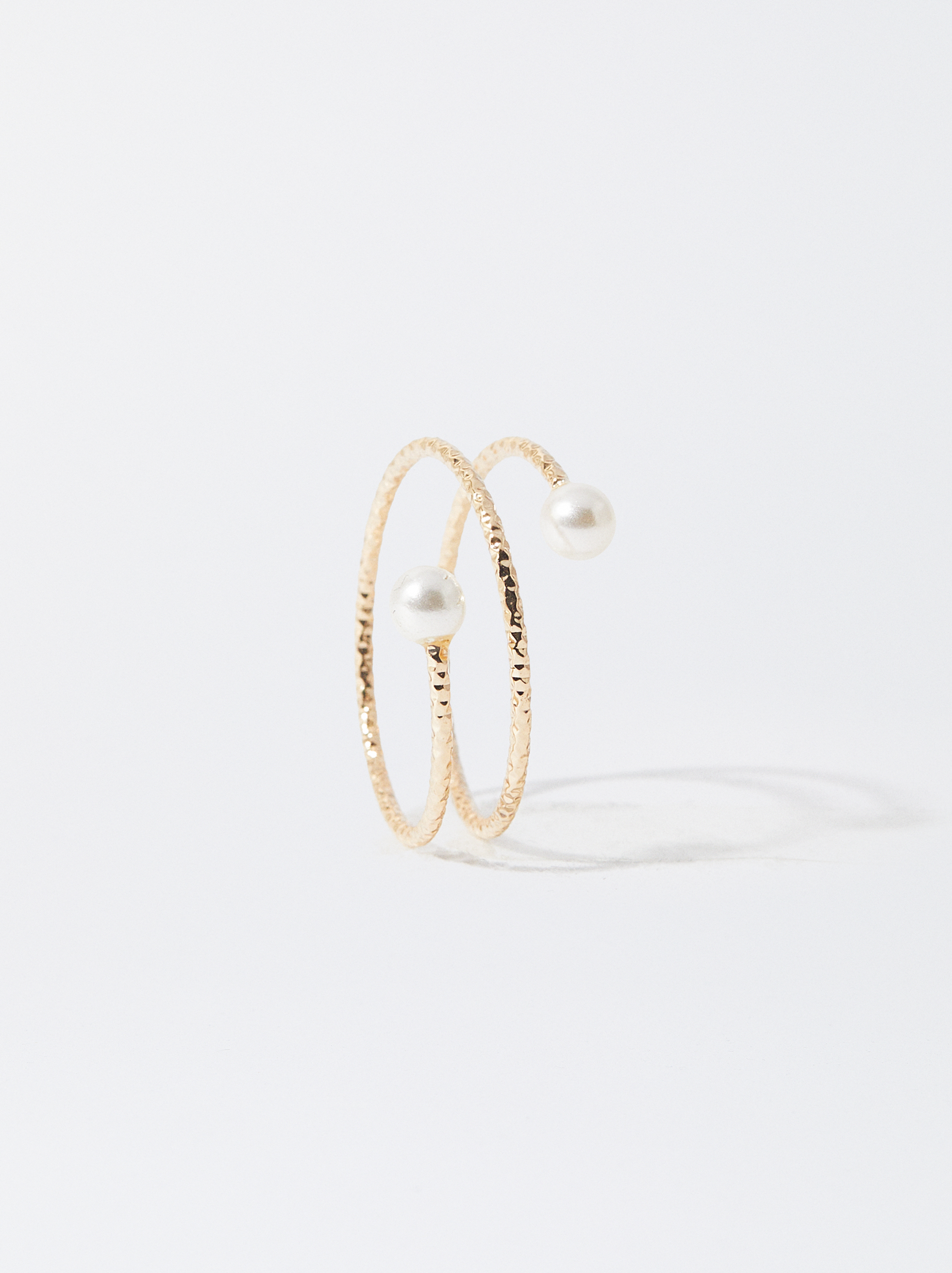 Spiral Ring With Pearls image number 1.0