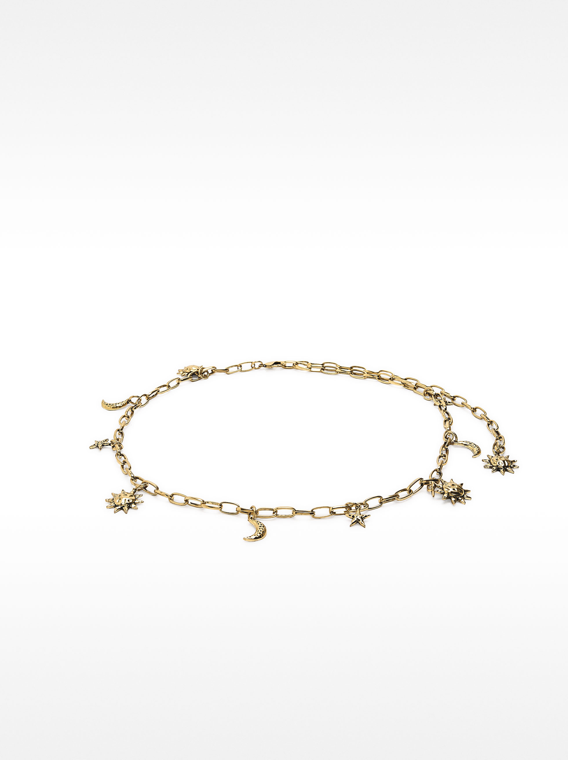 Chain link belt with charms image number 0.0