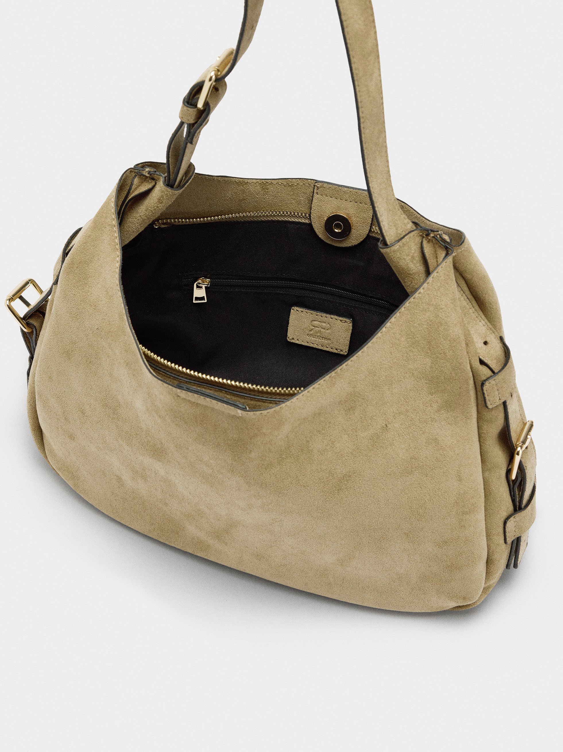 Shoulder bag with side buckles image number 3.0