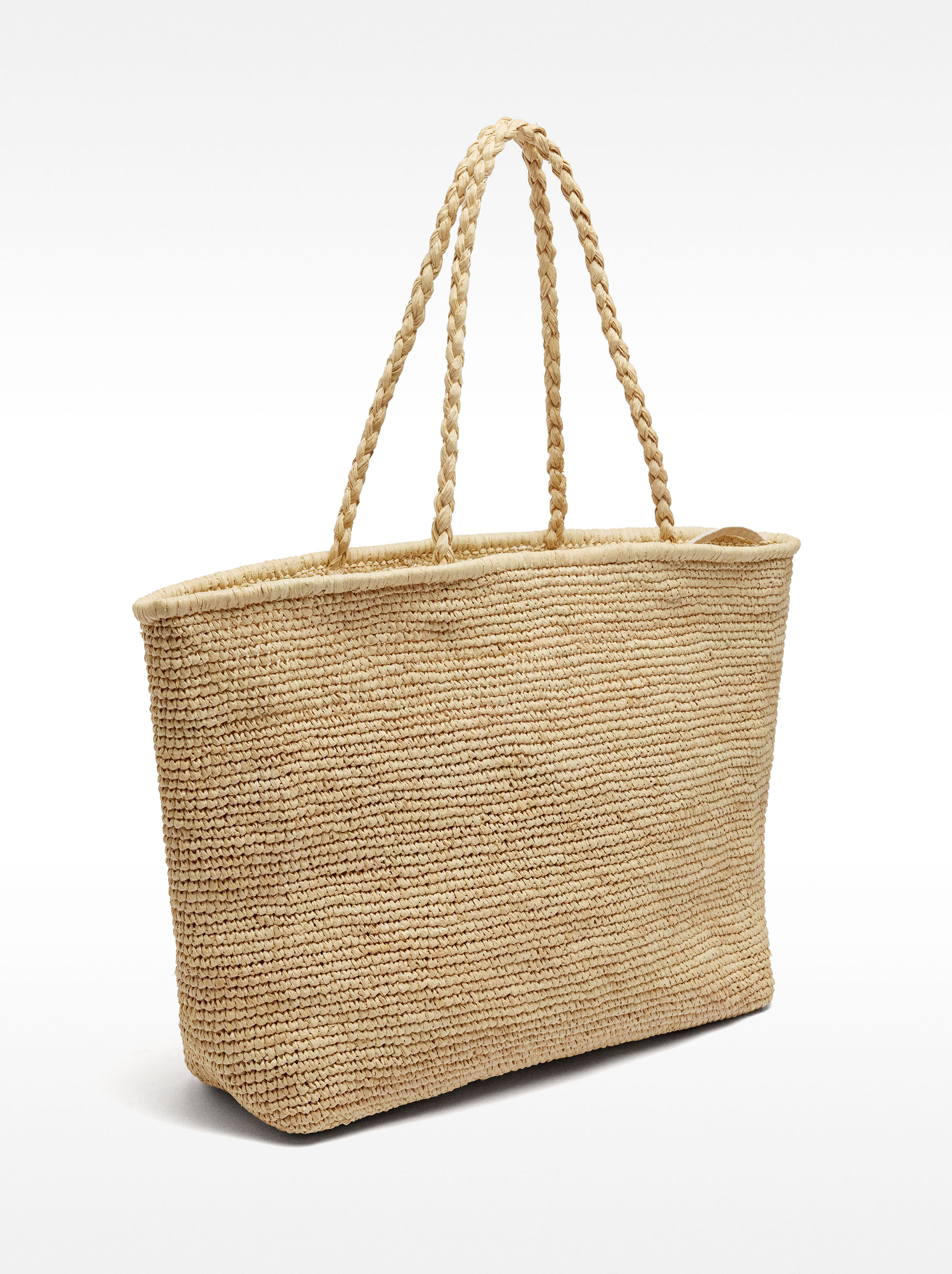 Bolso shopper de rafia L image number 3.0