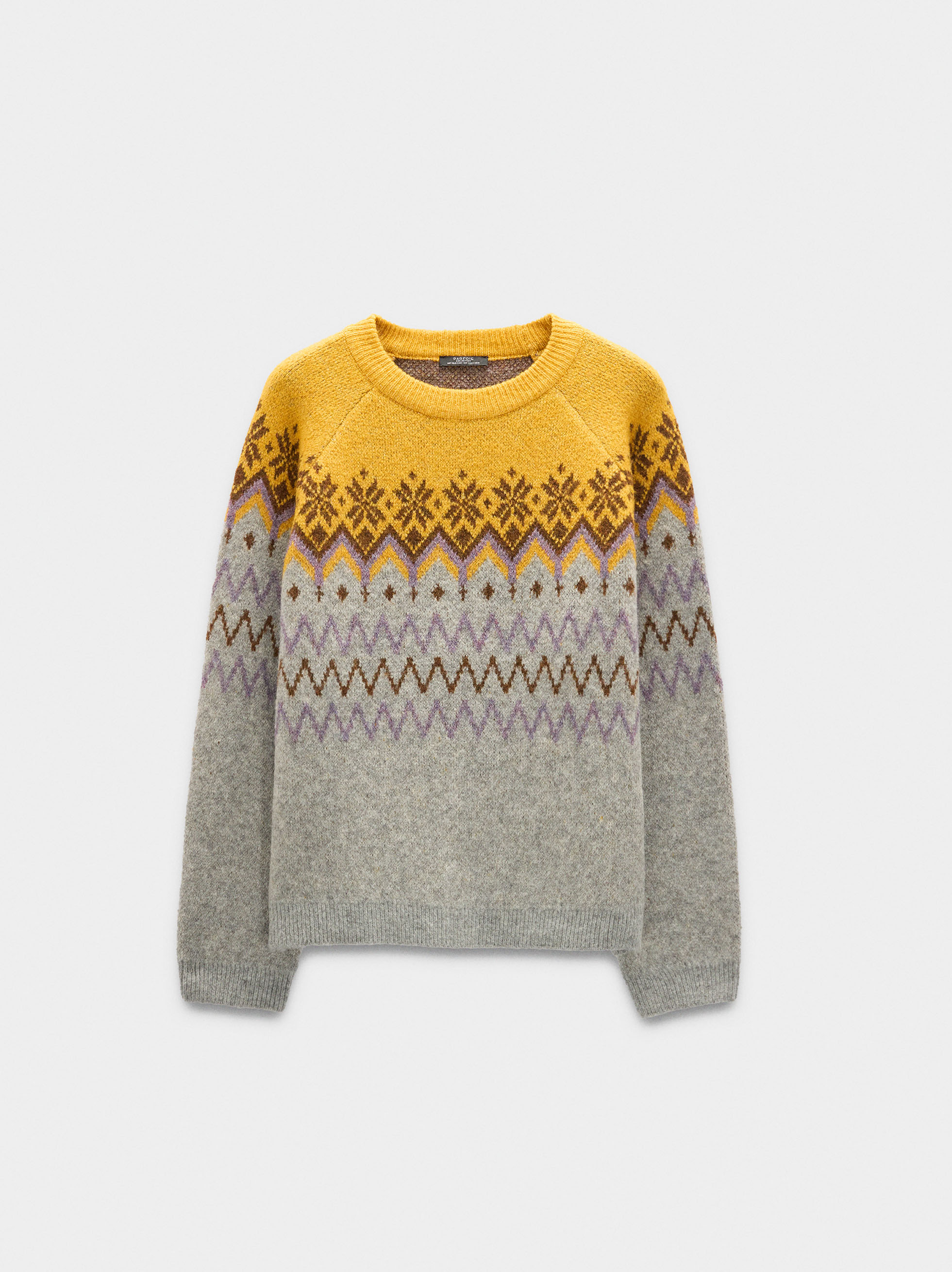 Sweater with jacquard knit image number 4.0