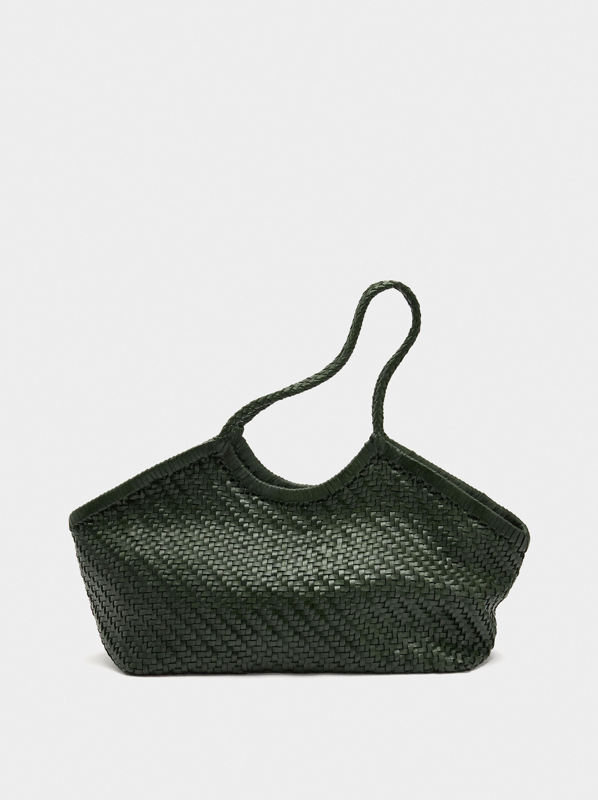 Sac shopper en cuir tressé image number 5.0