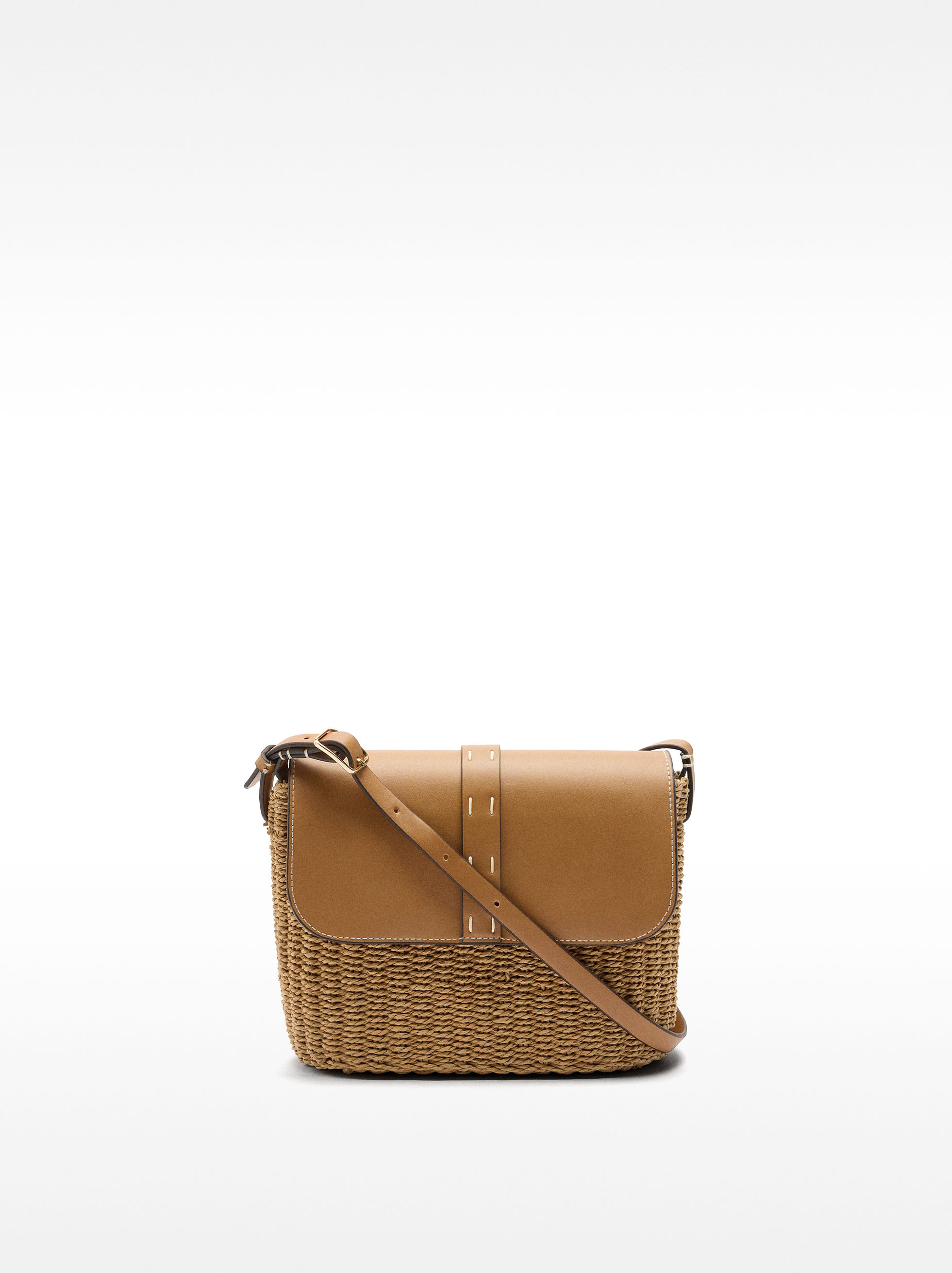 Crossbody bag with straw effect, NC, hi-res