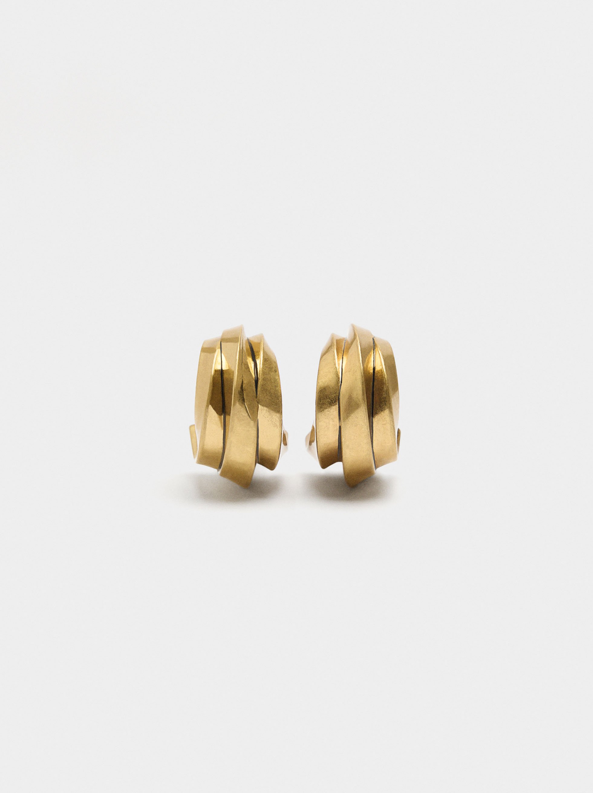 Maxi hoop earrings with triple effect image number 0.0