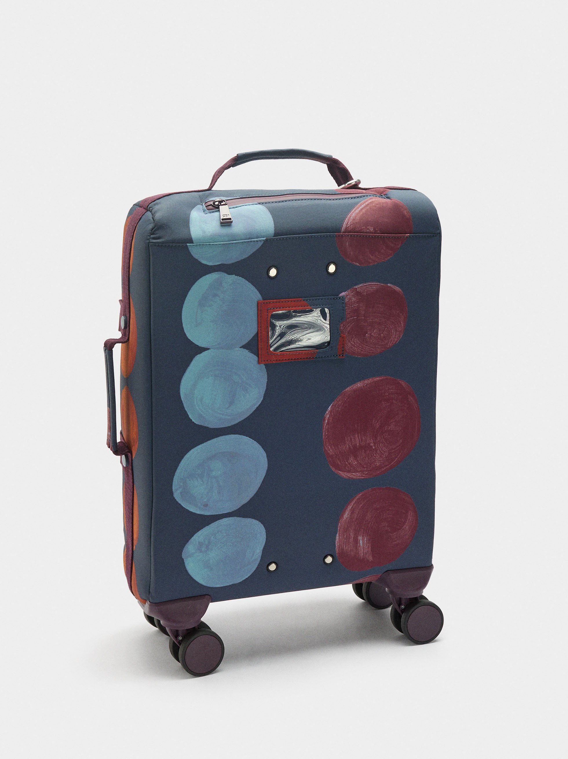 Travel suitcase with printed nylon image number 2.0