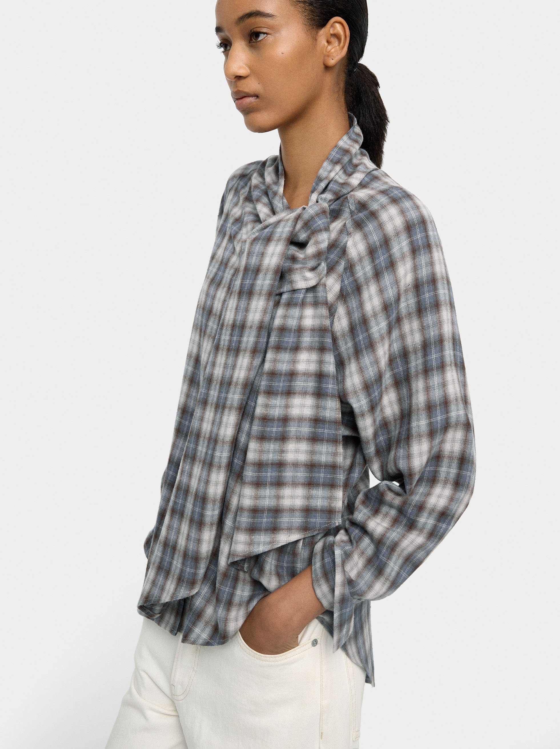 Hemd mit Quadraten aus 100% Baumwolle image number 2.0