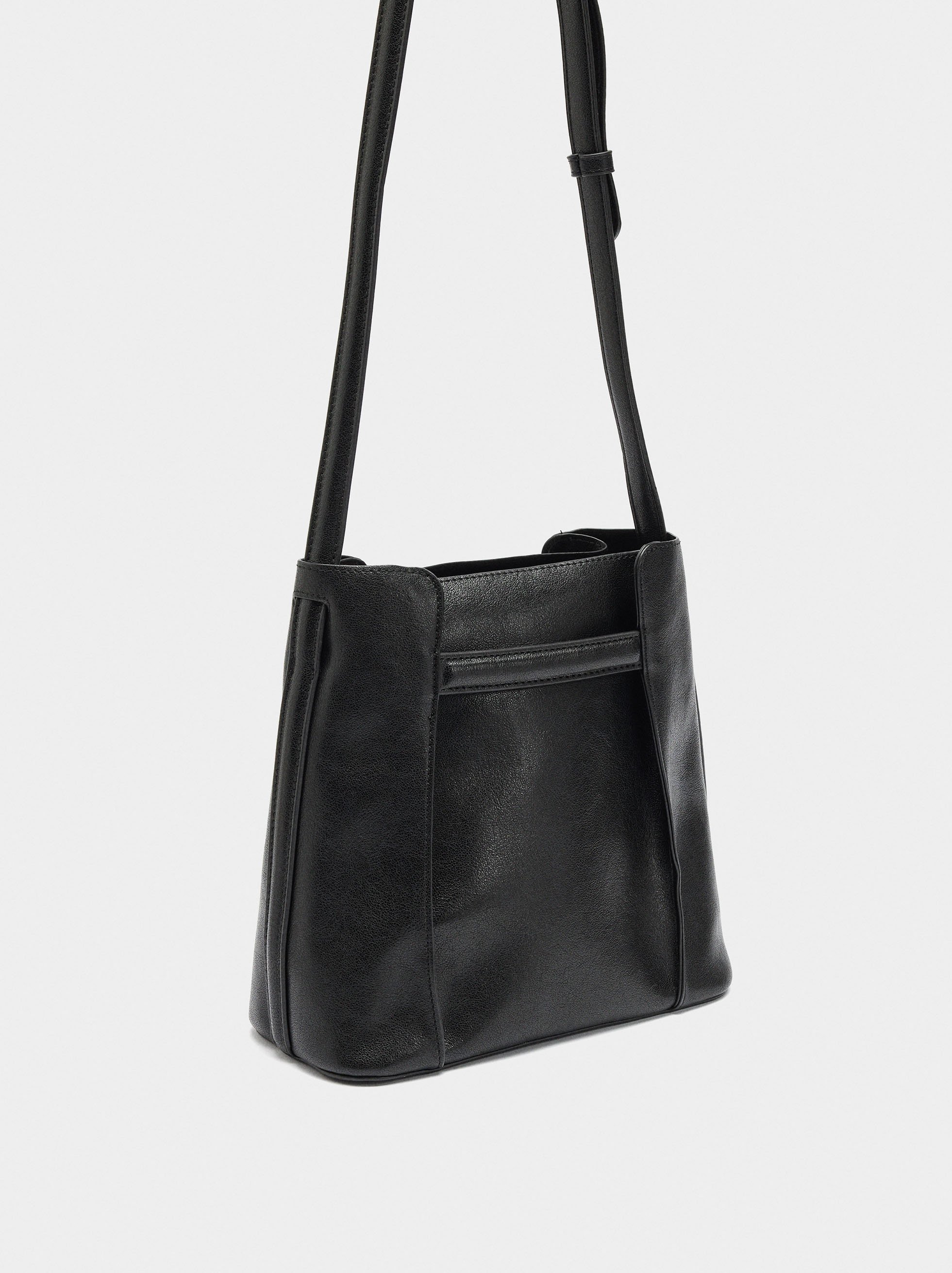 Bucket bag with side folds image number 3.0