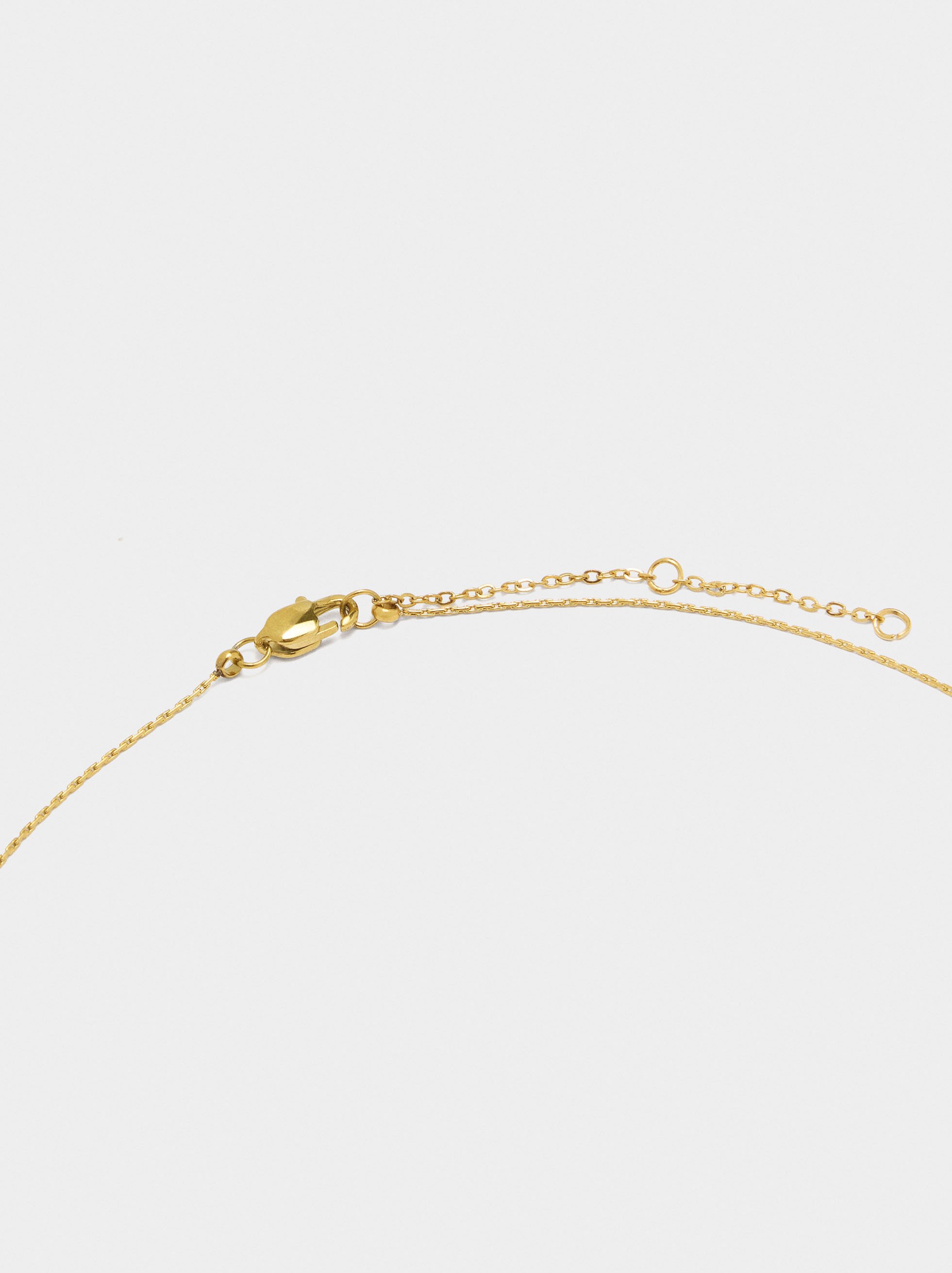 Collier avec perle et perle en acier inoxydable image number 2.0