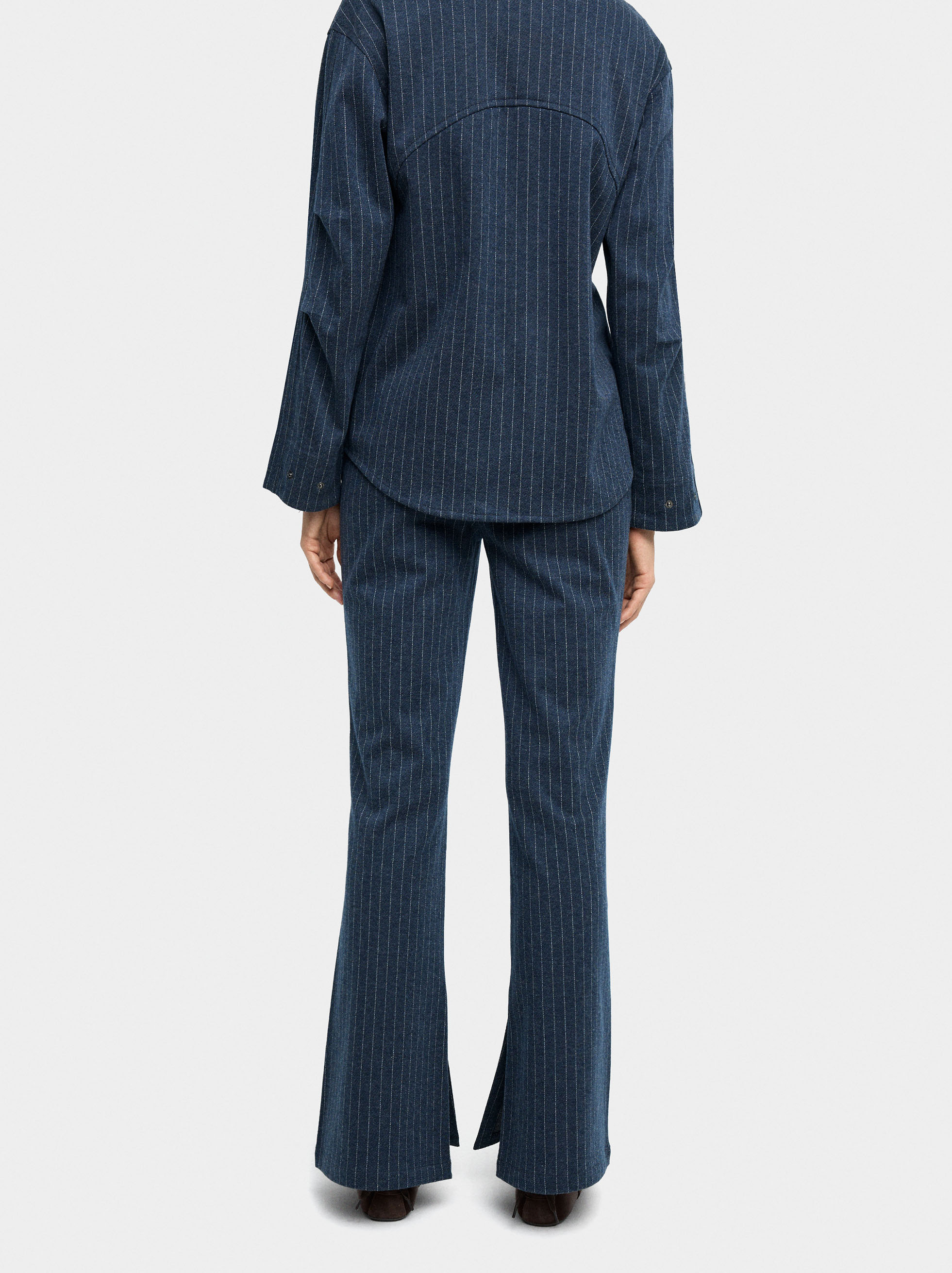 Trousers with pinstripe image number 3.0