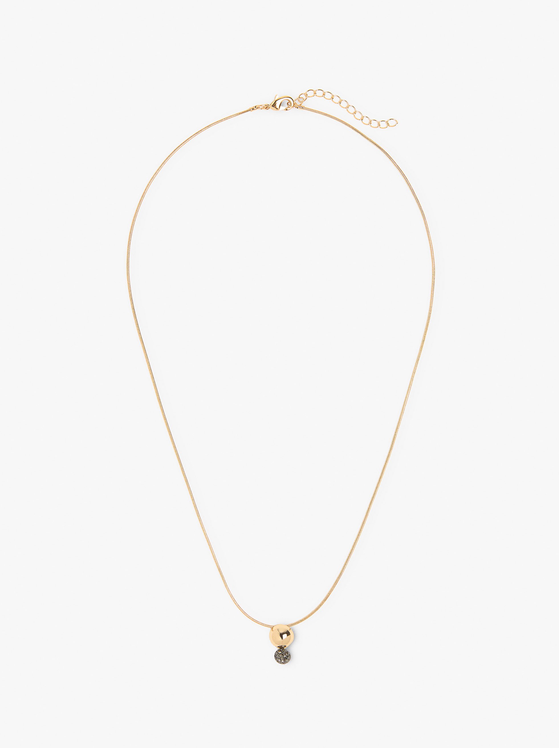 Collier avec pendentif de sph&egrave;res avec cristaux image number 0.0