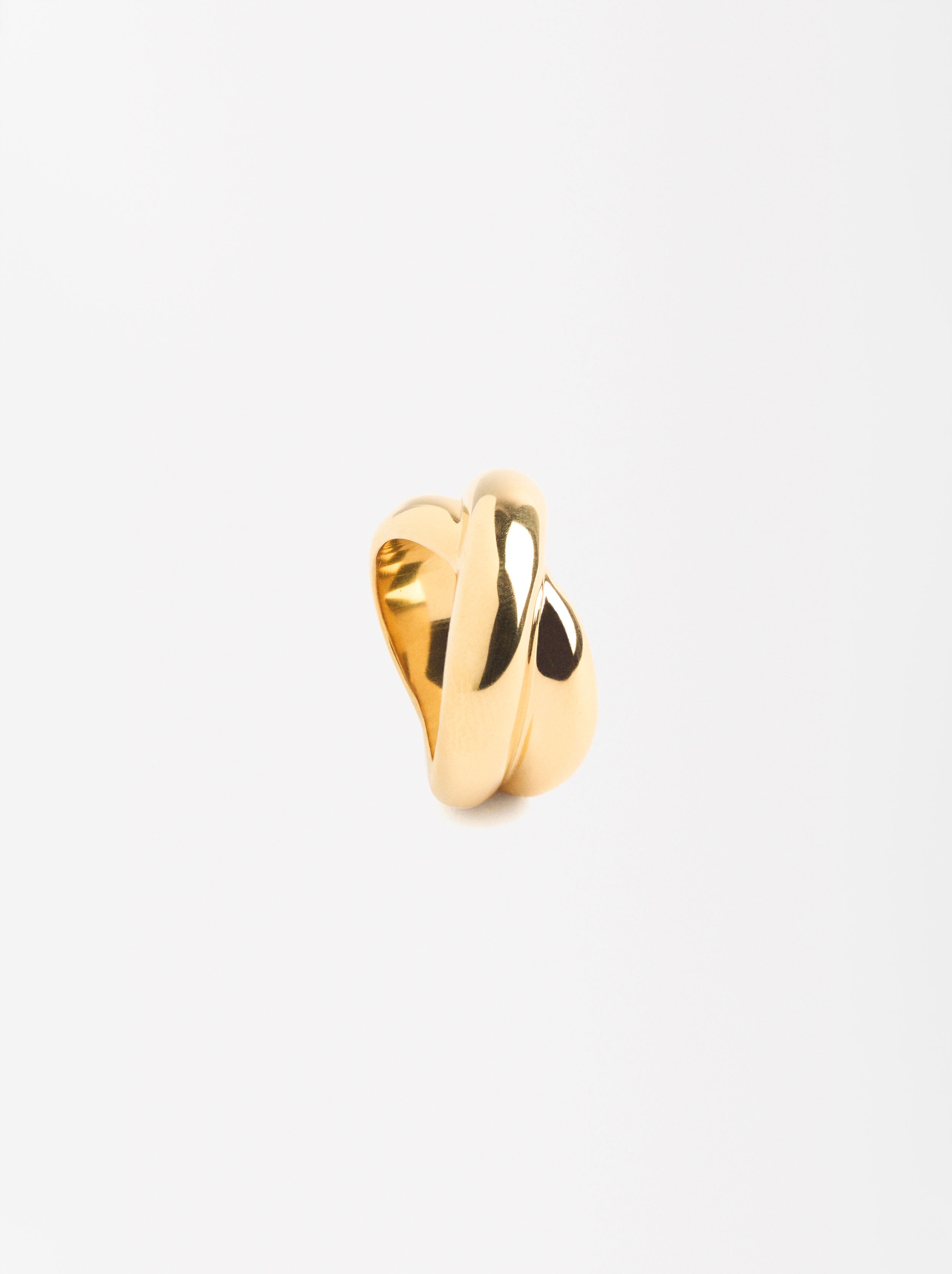 Crossed ring - stainless steel image number 1.0