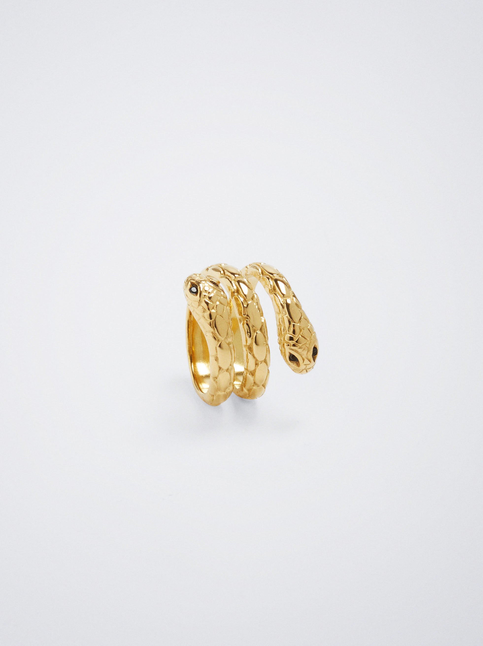 Pinky finger stainless steel ring with snake image number 1.0