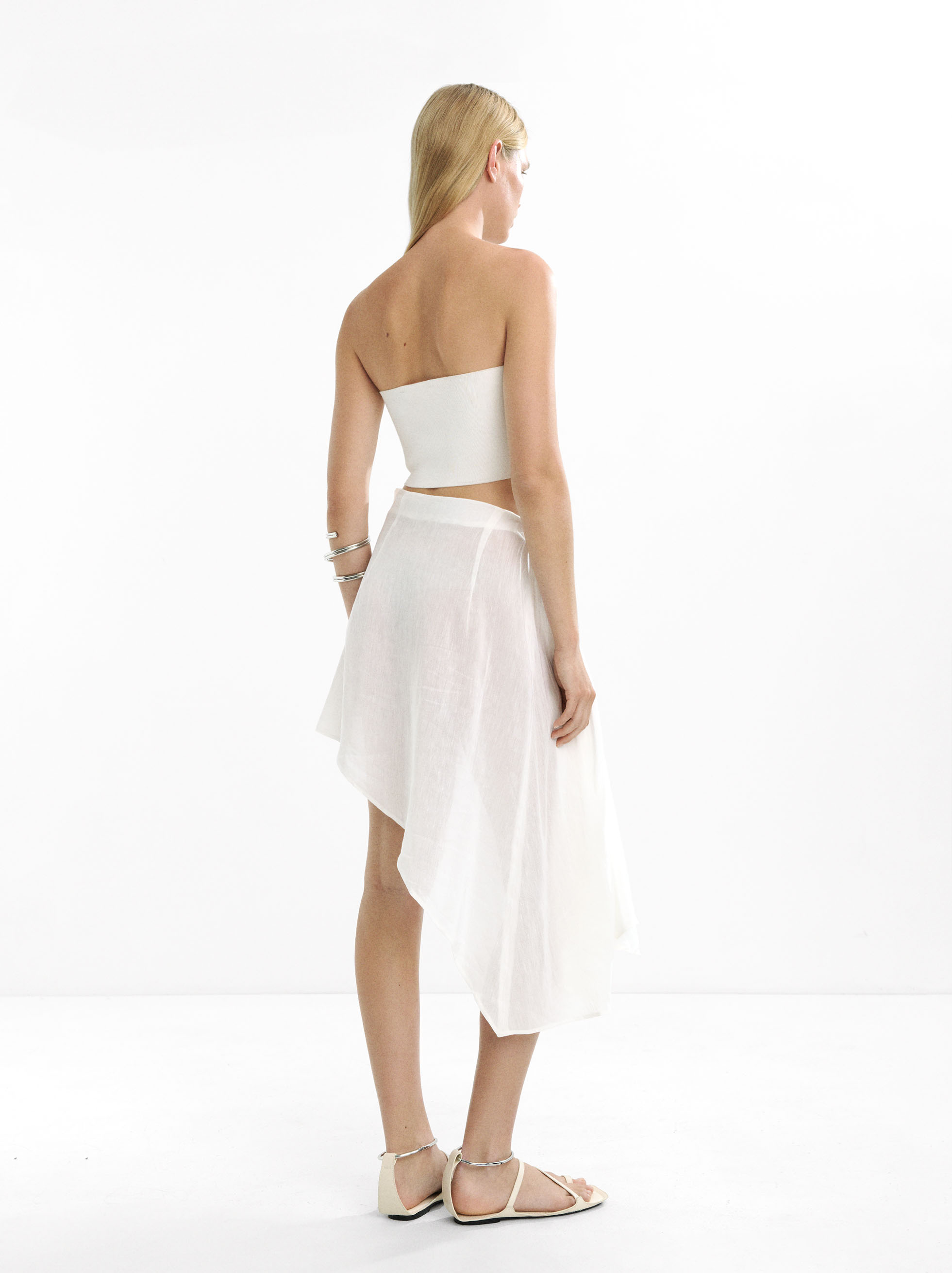Draped short skirt image number 4.0