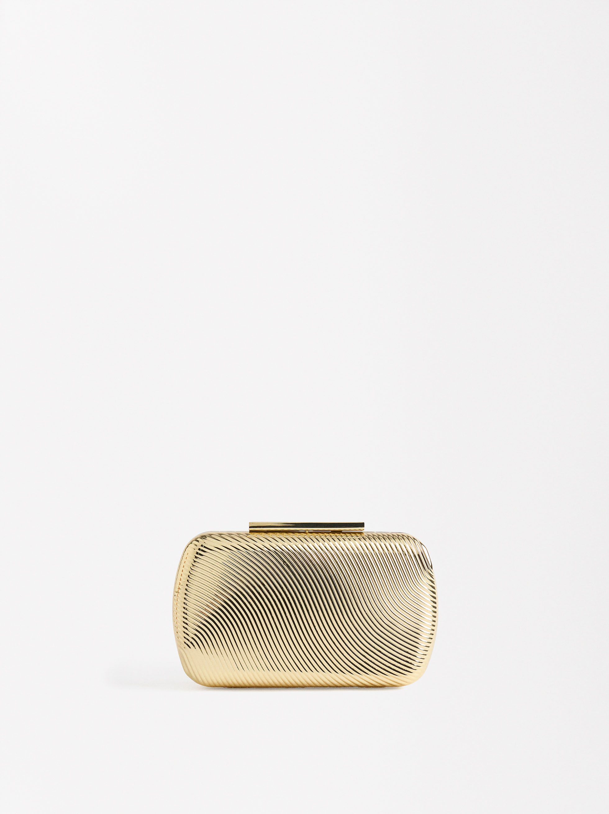 Clutch de fiesta metálico, Dorado, hi-res
