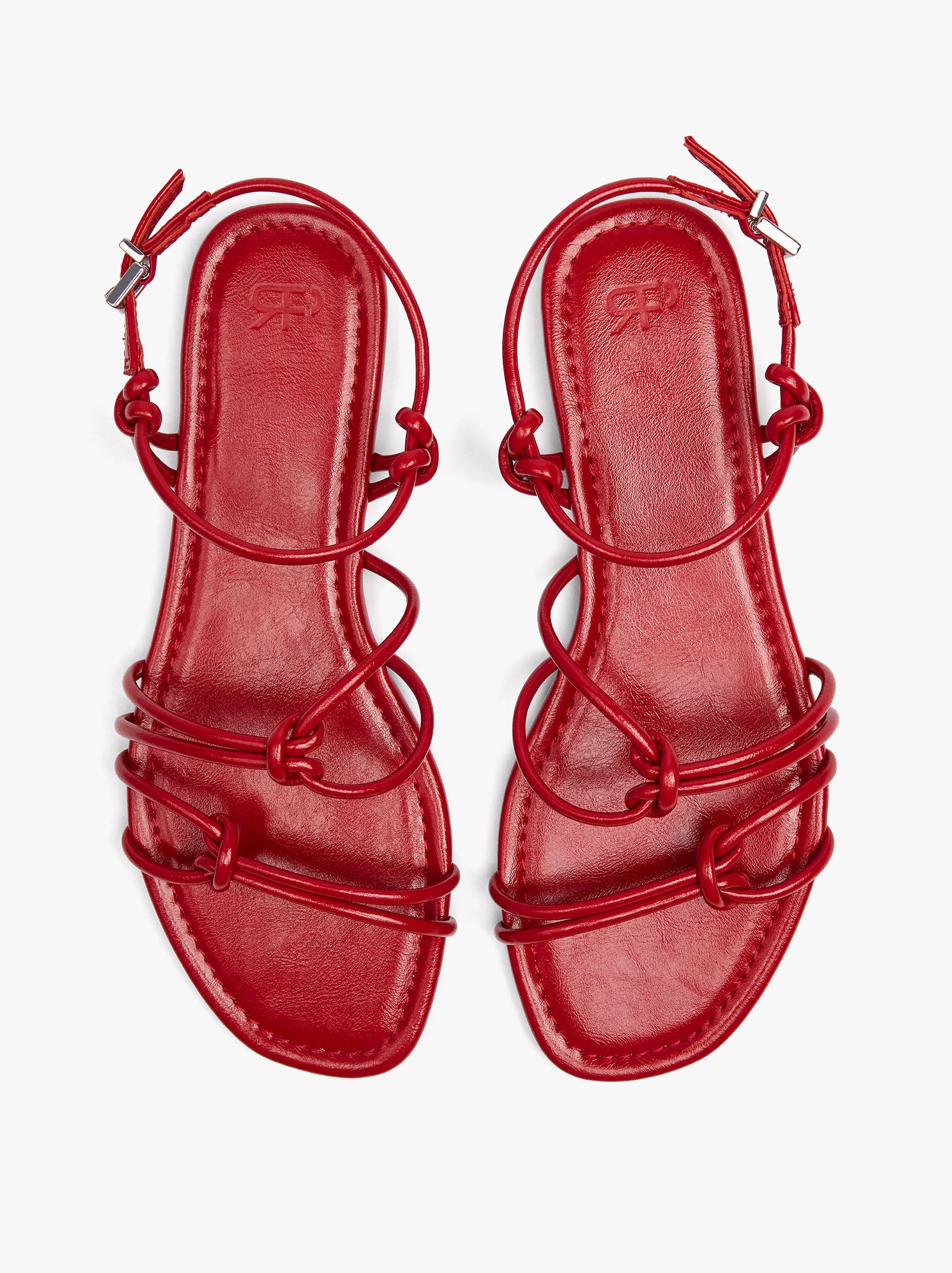 Flat sandals with straps and knots image number 0.0