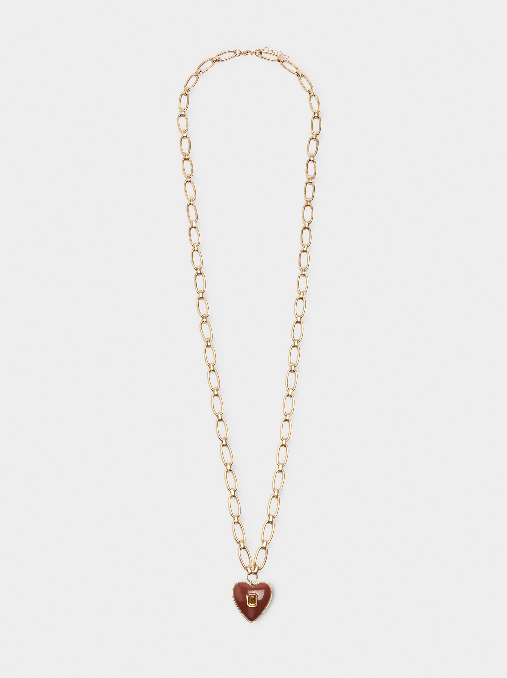 Lange Halskette mit Herz-Anhänger image number 0.0