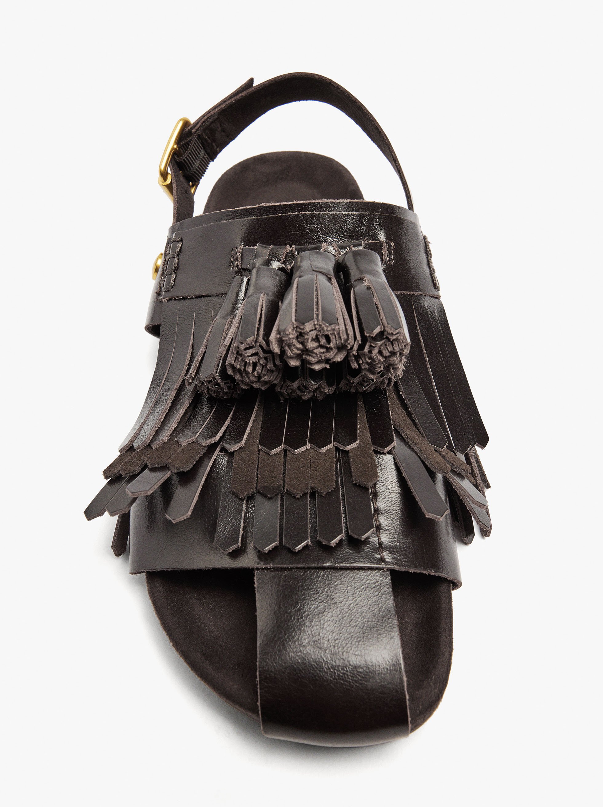 Leder-Sandalen mit Fransen image number 6.0