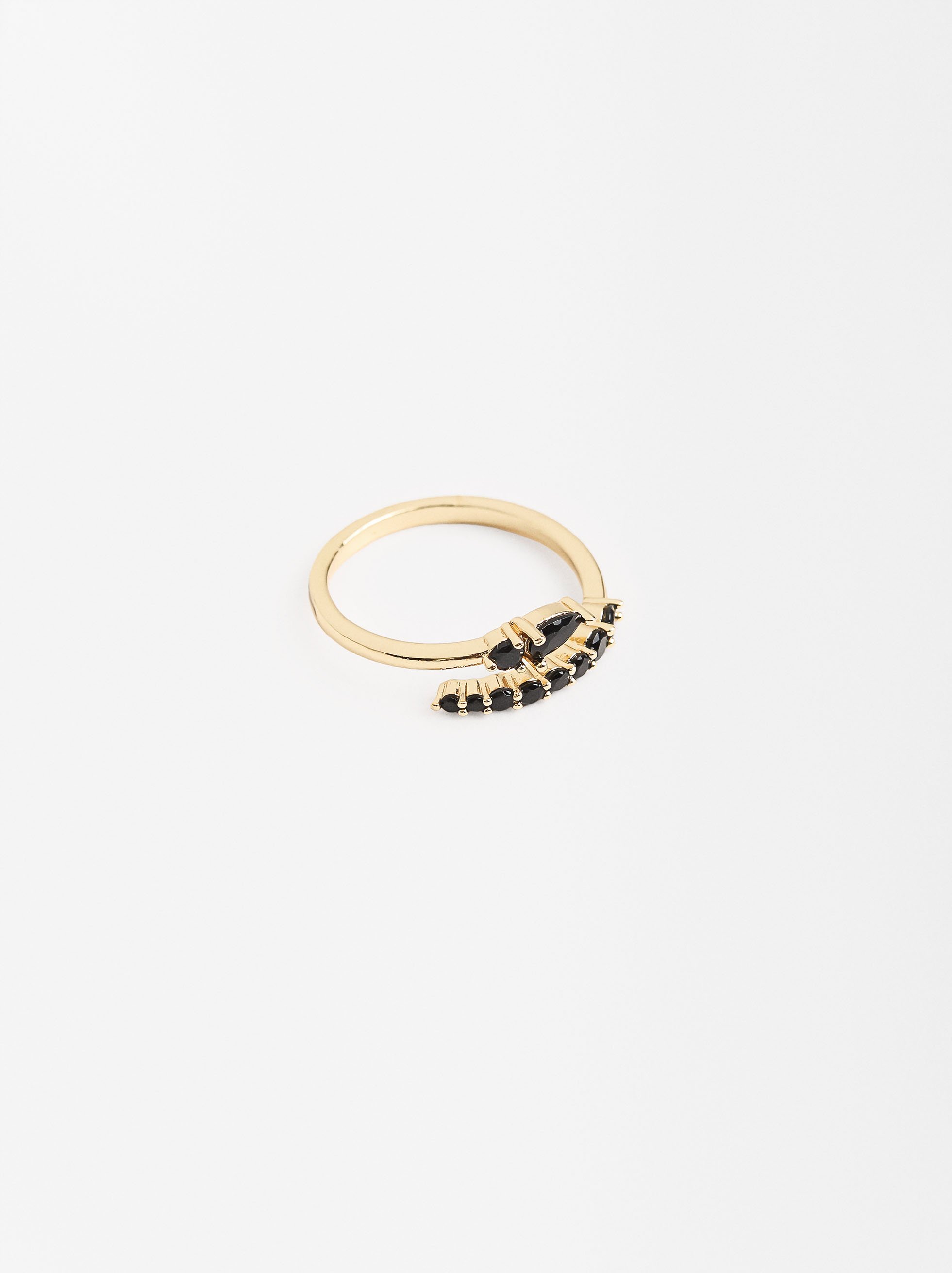 Cross ring with zircons  image number 2.0