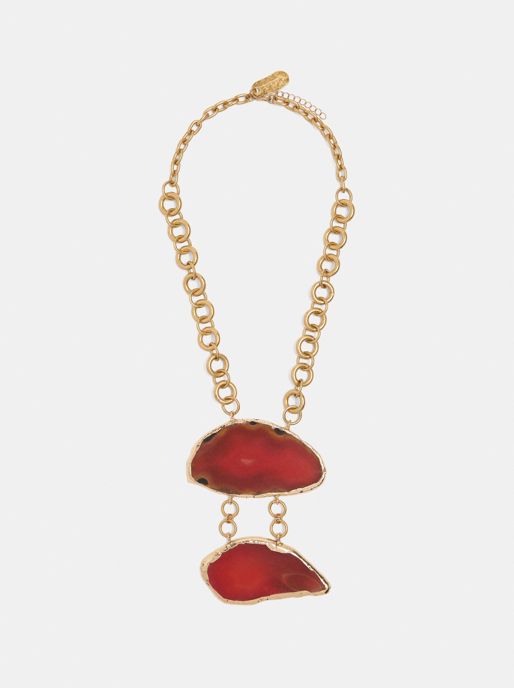 Collier &agrave; pendentifs horizontaux en pierre d&rsquo;agate image number 0.0