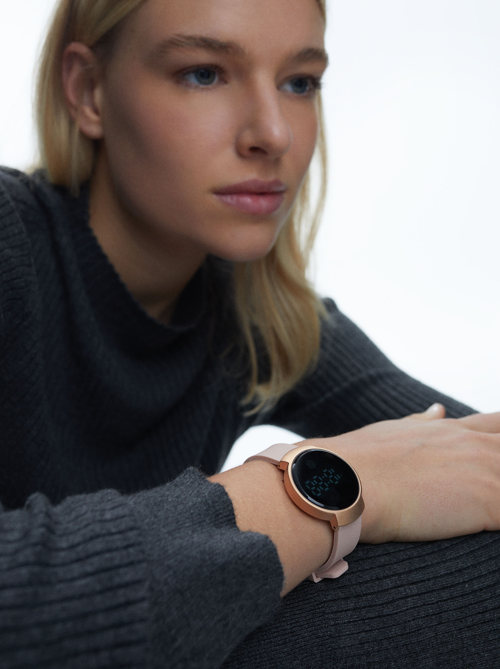 Relógio Digital Com Bracelete De Silicone Rosa Mulher Relógios