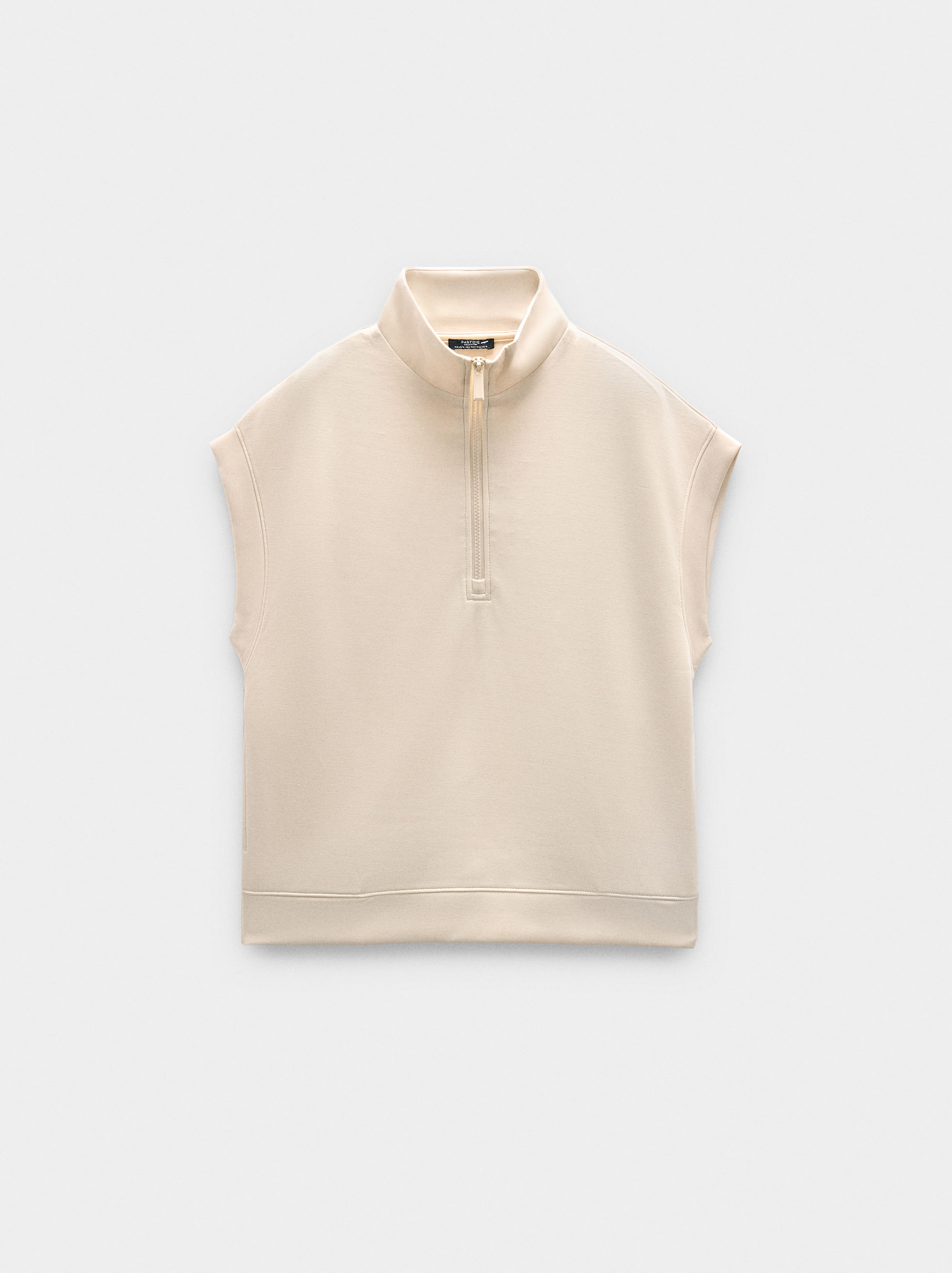 Top with zipper closure soft touch image number 4.0