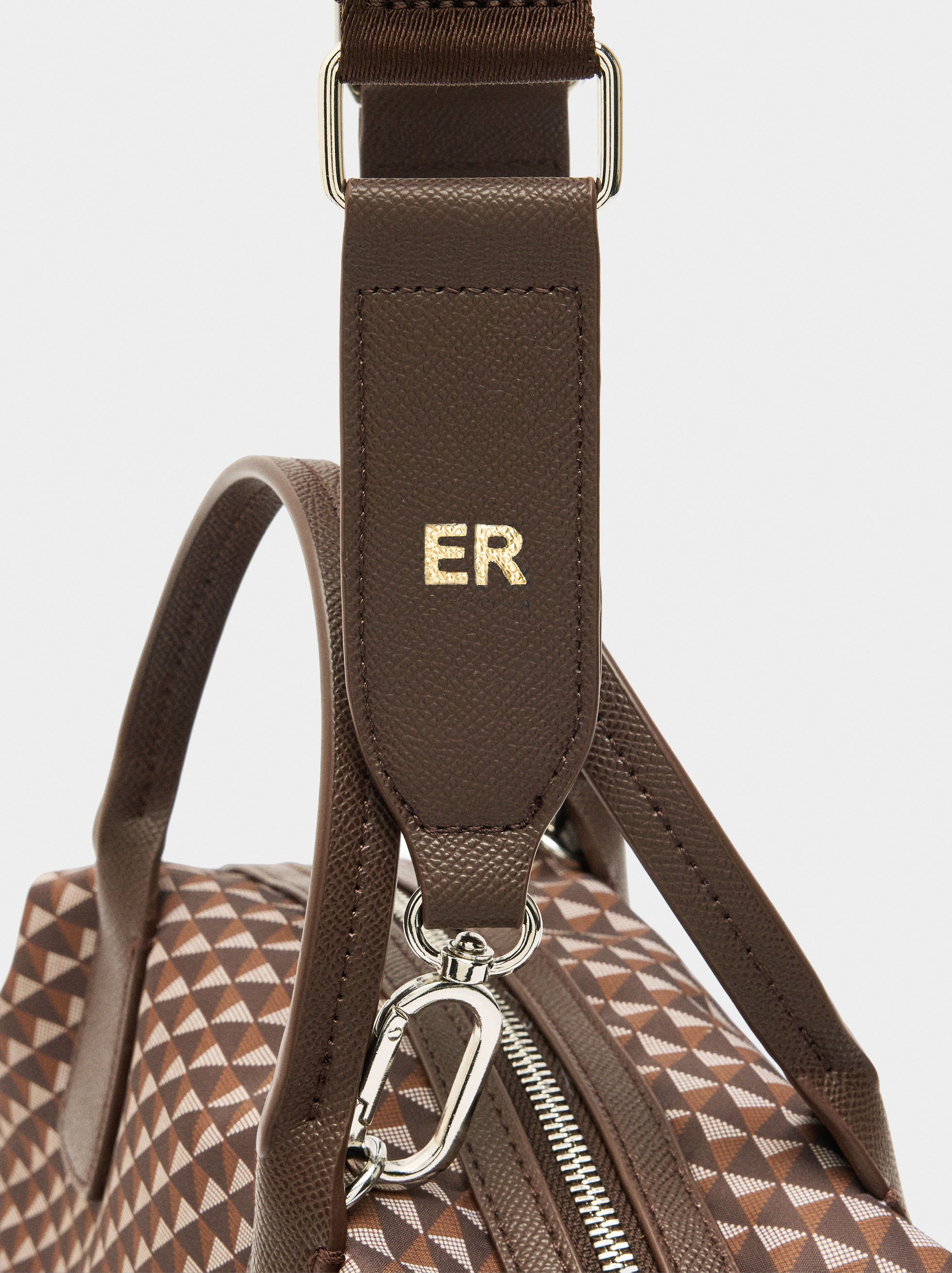 Printed nylon tote bag image number 1.0
