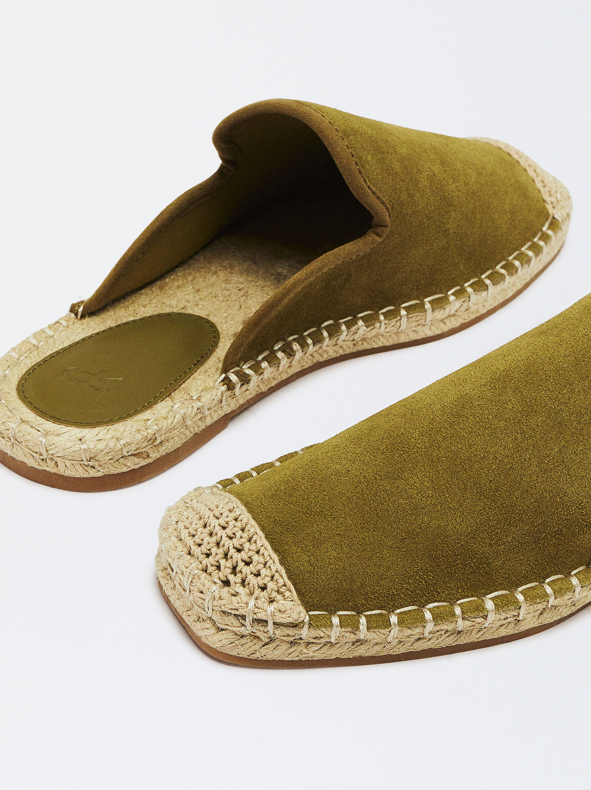 Online Exclusive - Espadrilles En Cuir Et Jute image number 4.0