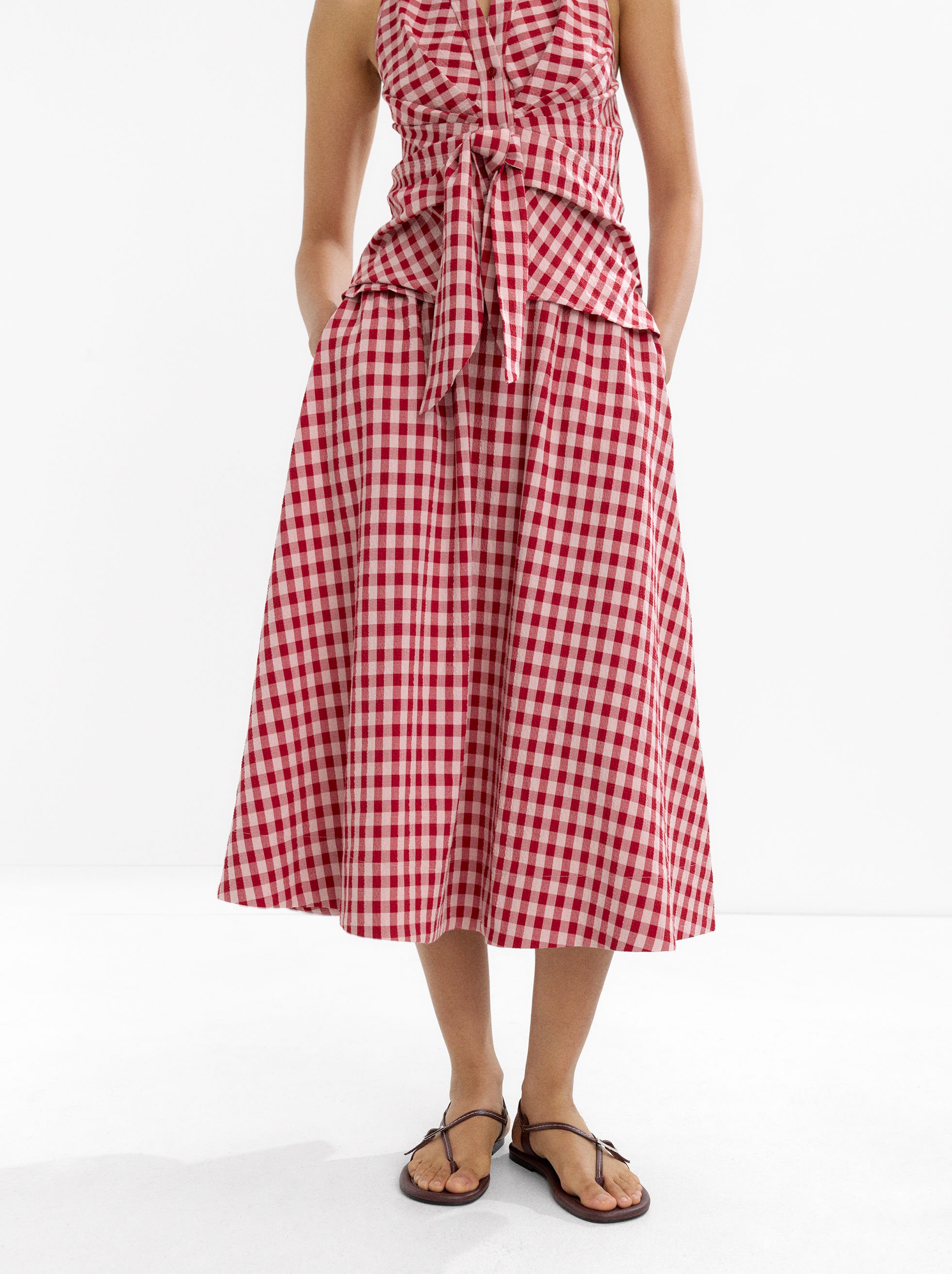 Faldilla midi estampat vichy
