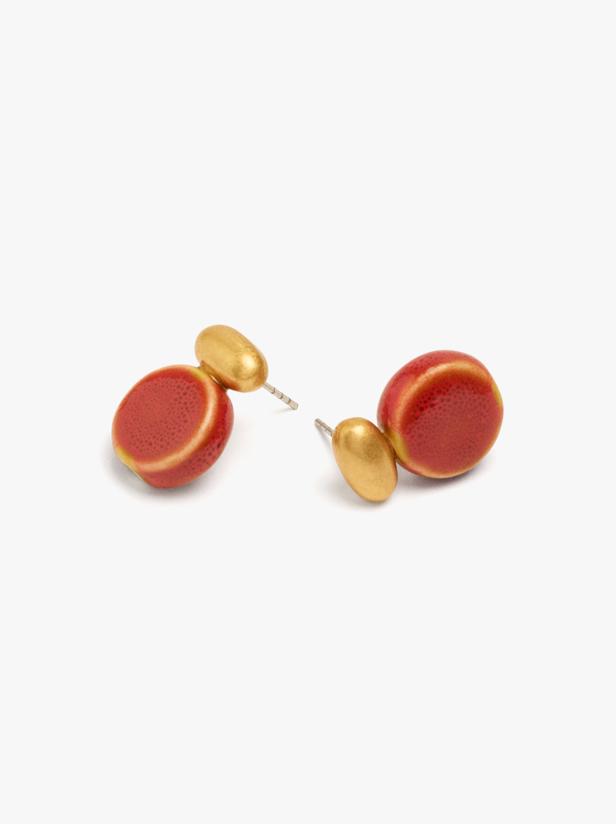Round ceramic earrings image number 1.0