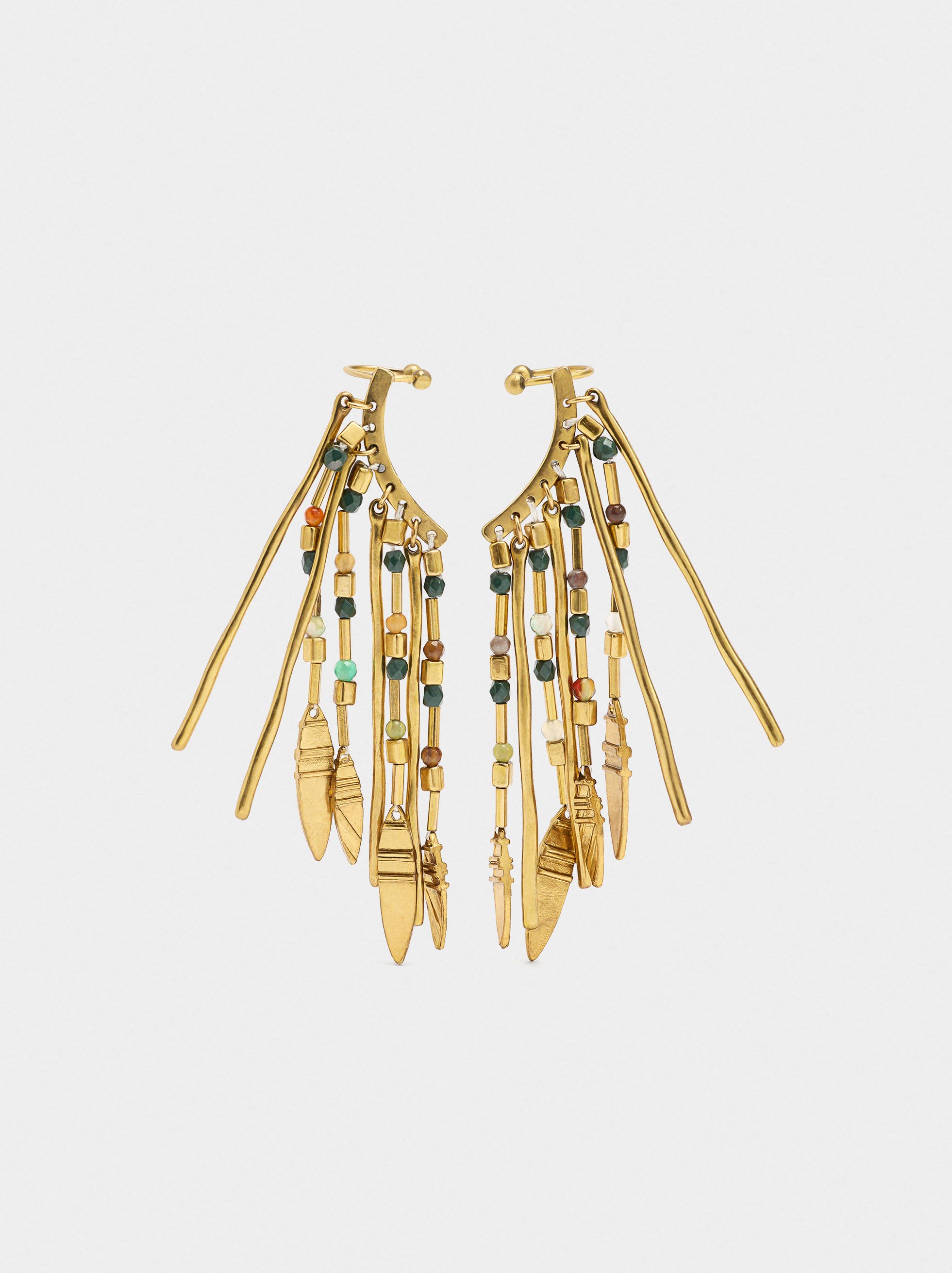 Brincos earjacket barras e pedras image number 0.0