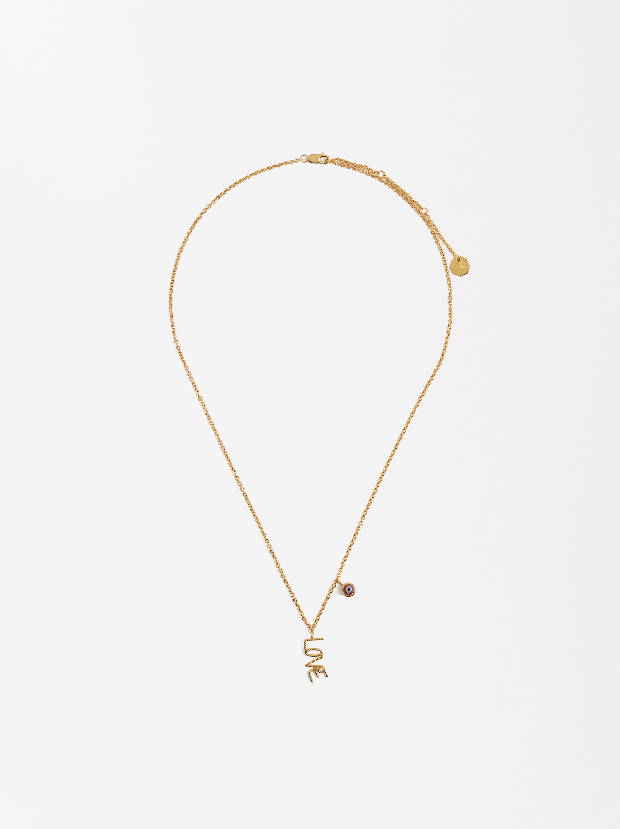 Collar corto AMOR - Plata de ley 925 image number 2.0