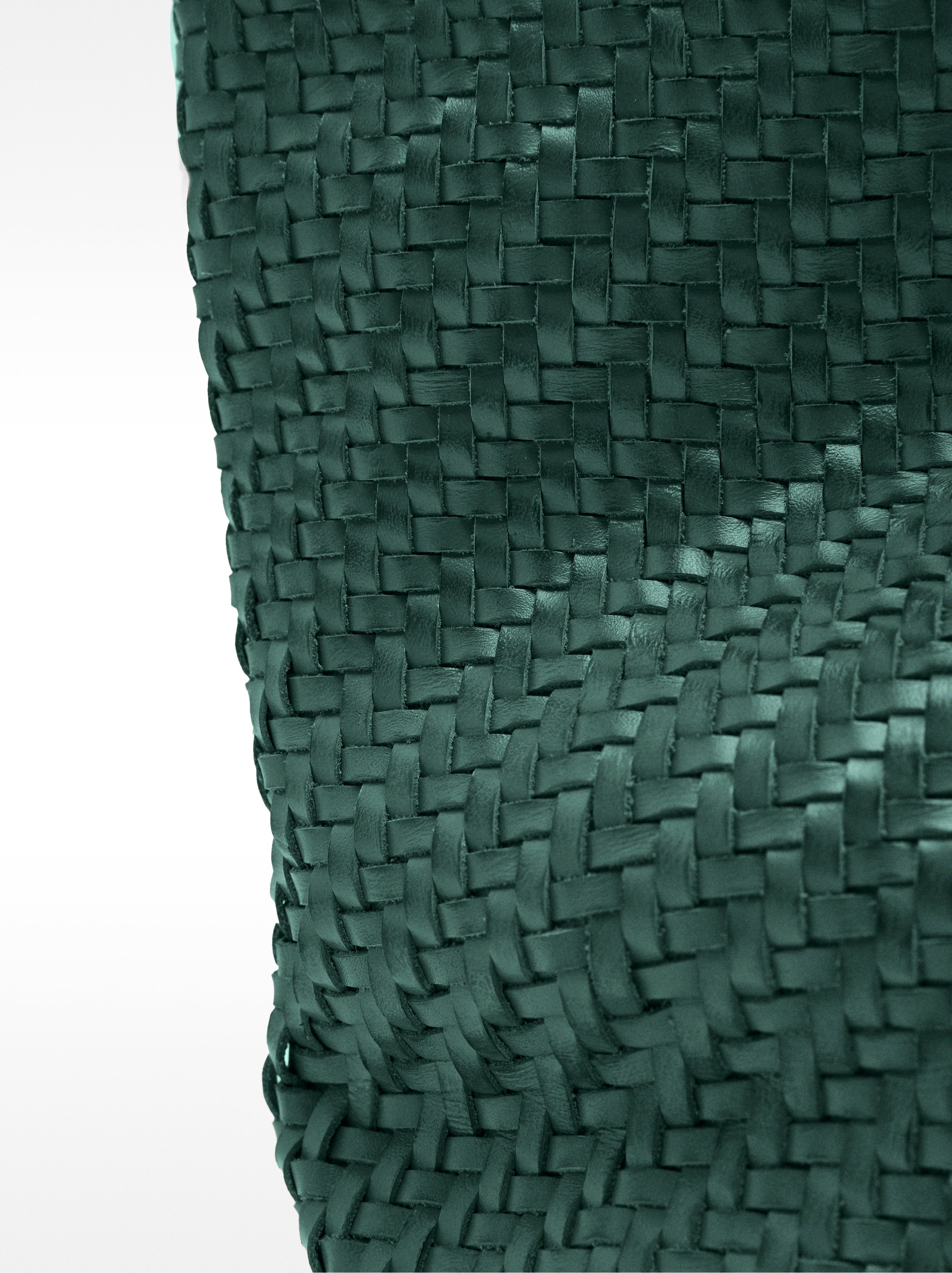 Woven leather shopper bag image number 1.0