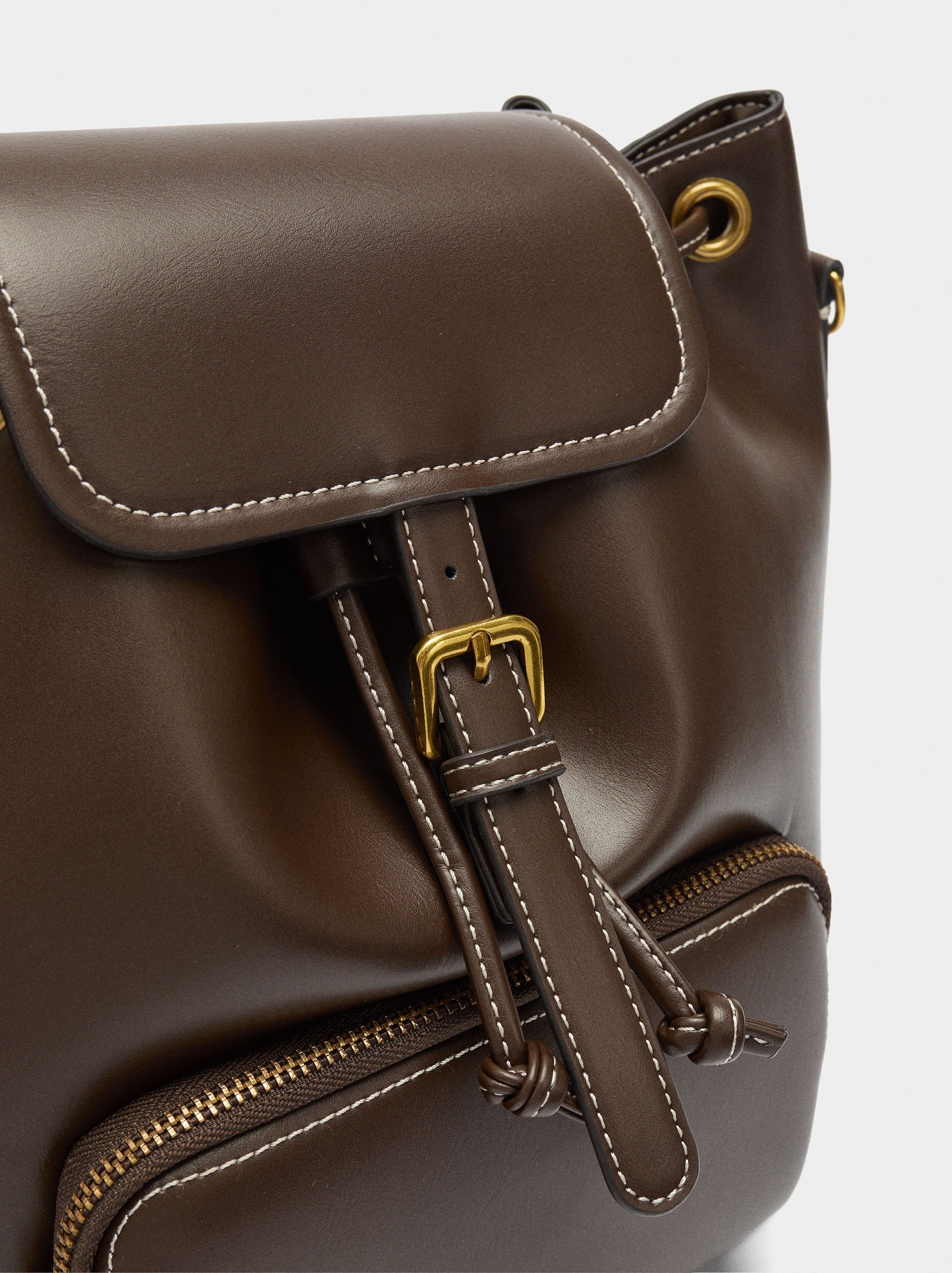 Backpack with crossbody bag strap image number 2.0