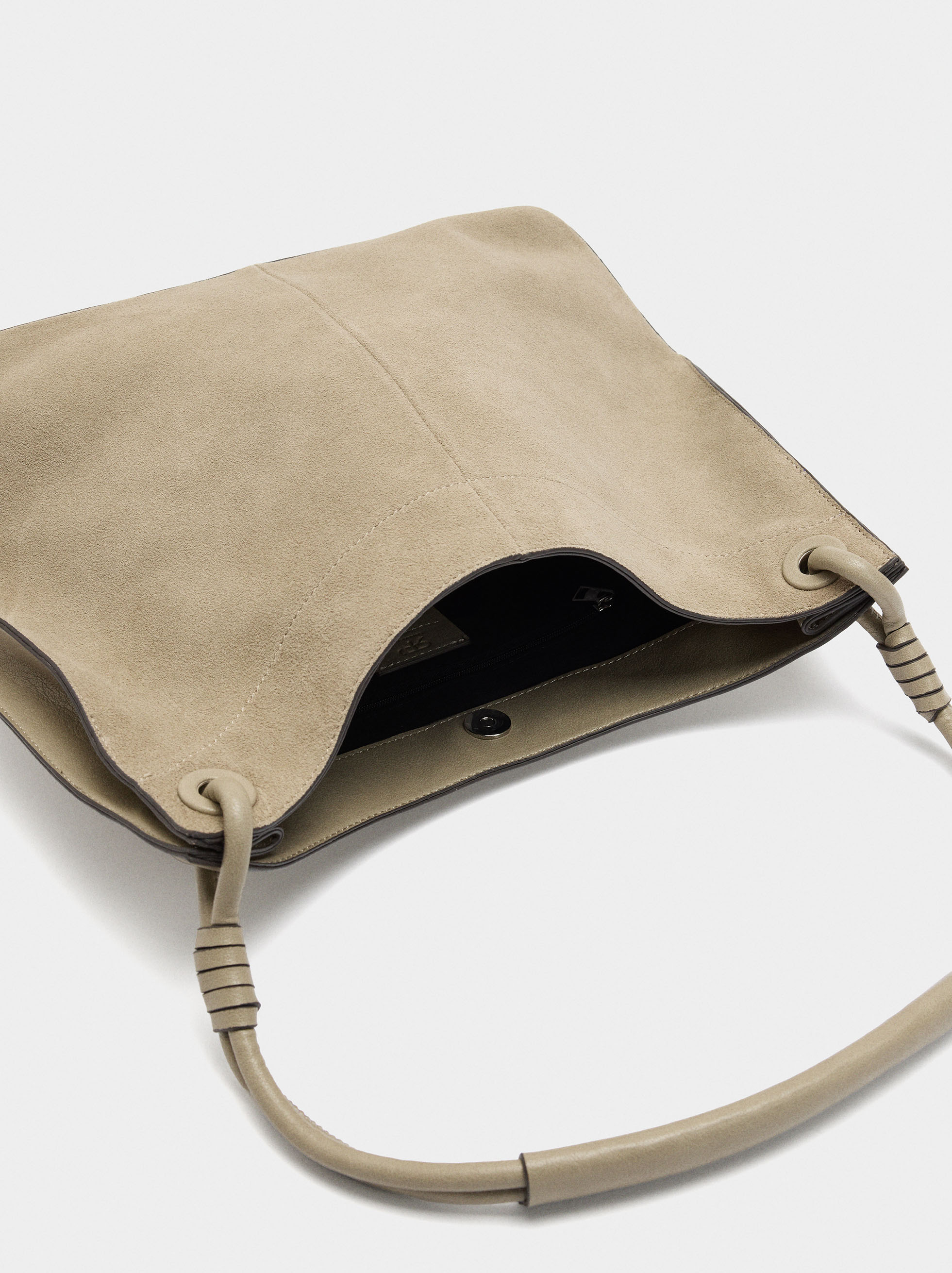 Shoulder bag with leather details image number 3.0