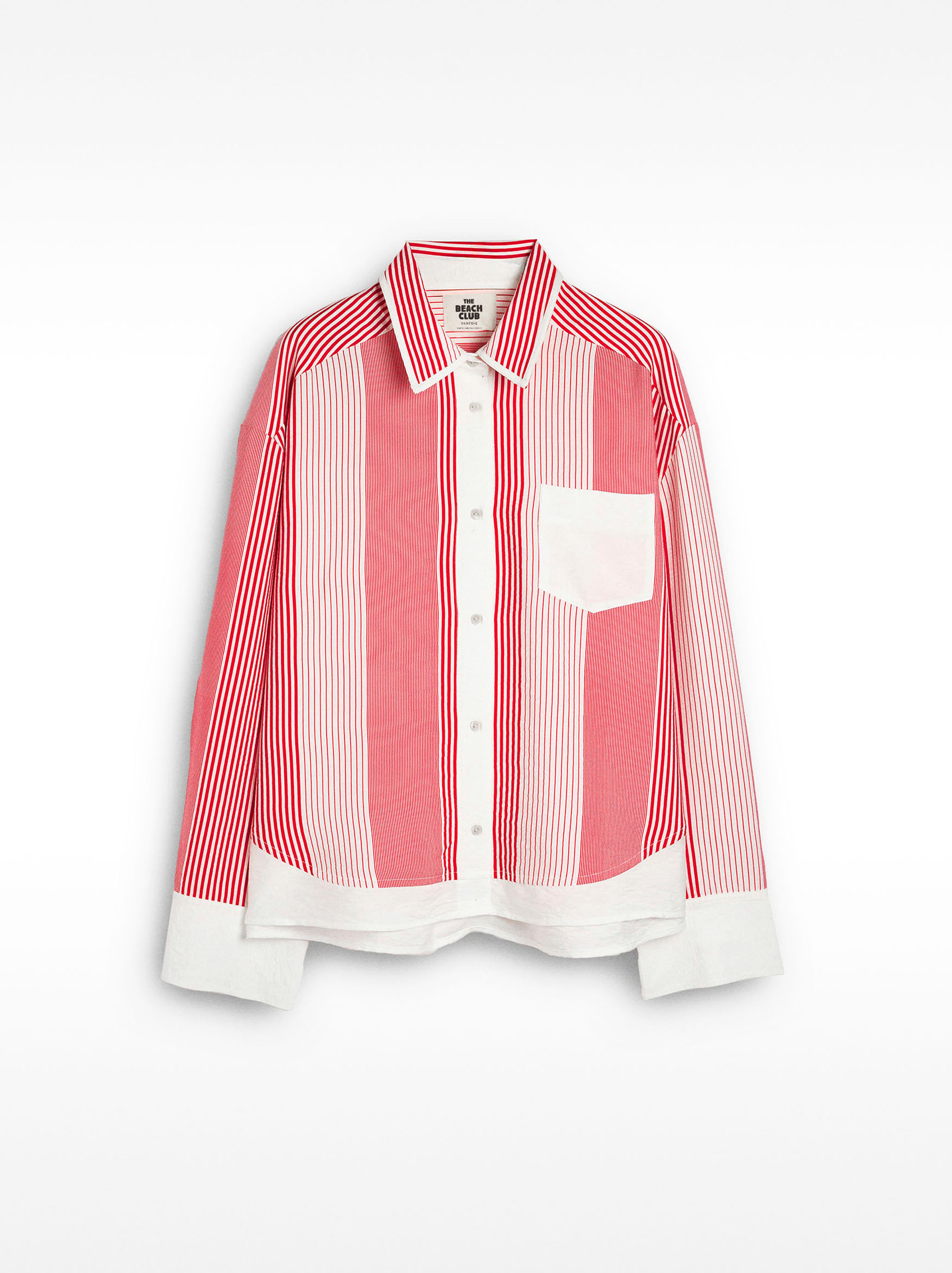 Striped shirt with contrast image number 7.0