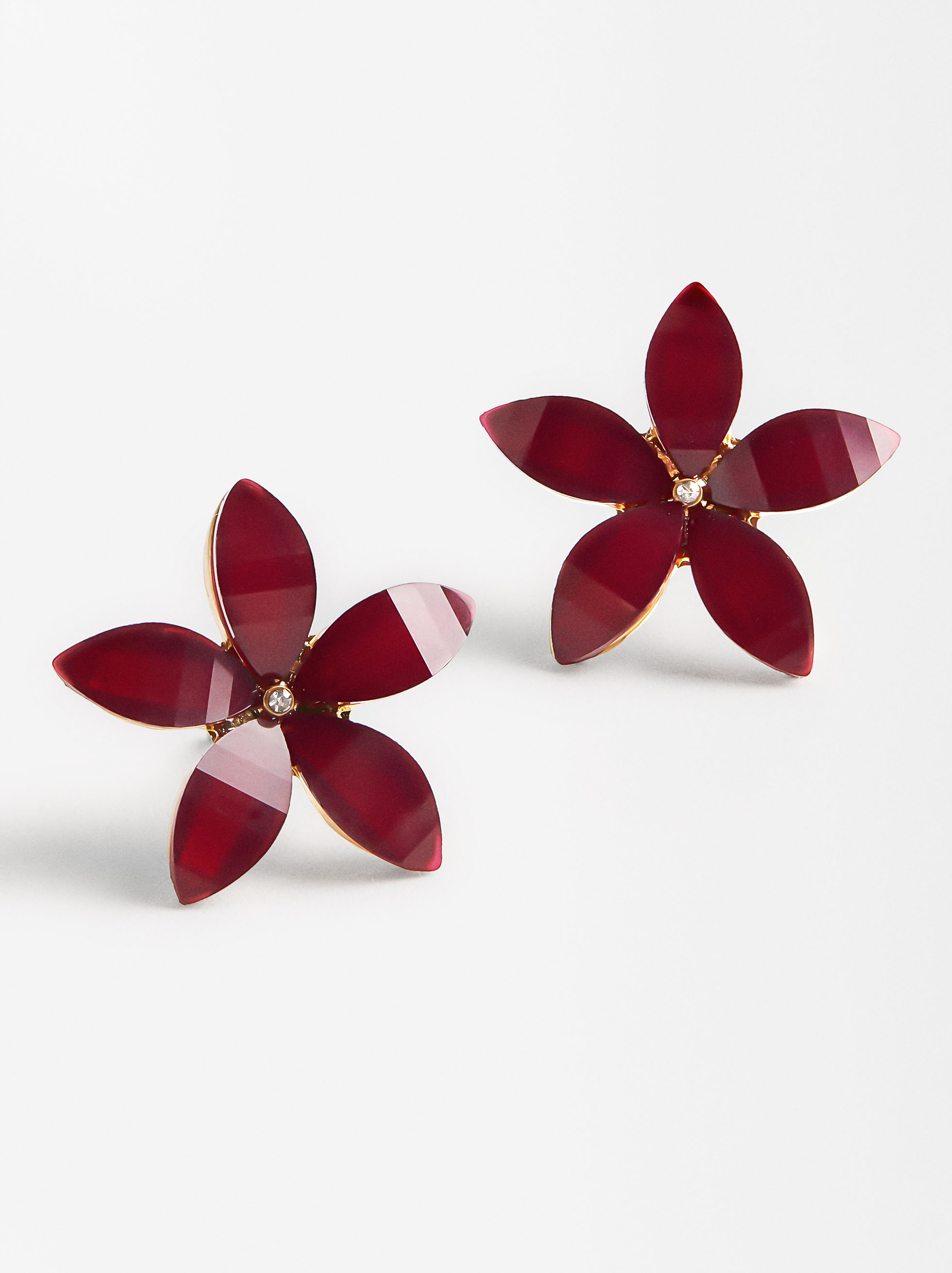 Pendientes flor con resina image number 2.0