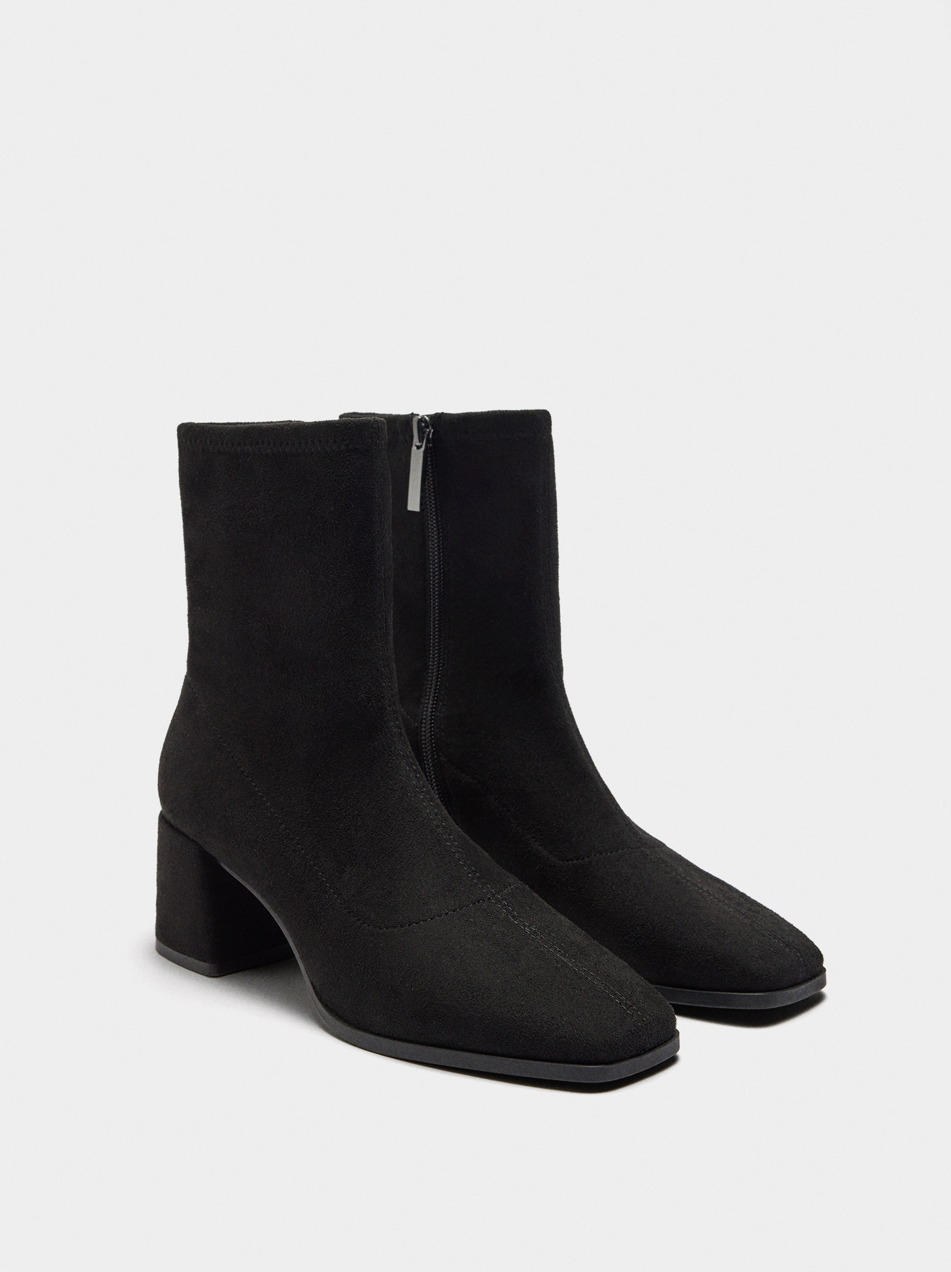 Suede effect ankle boots image number 2.0
