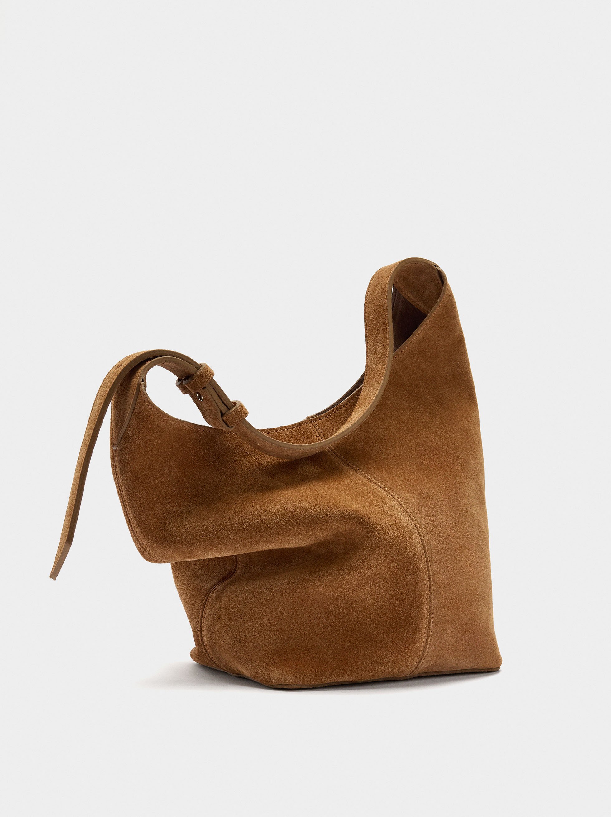 Suede bucket bag with inner pouch image number 3.0
