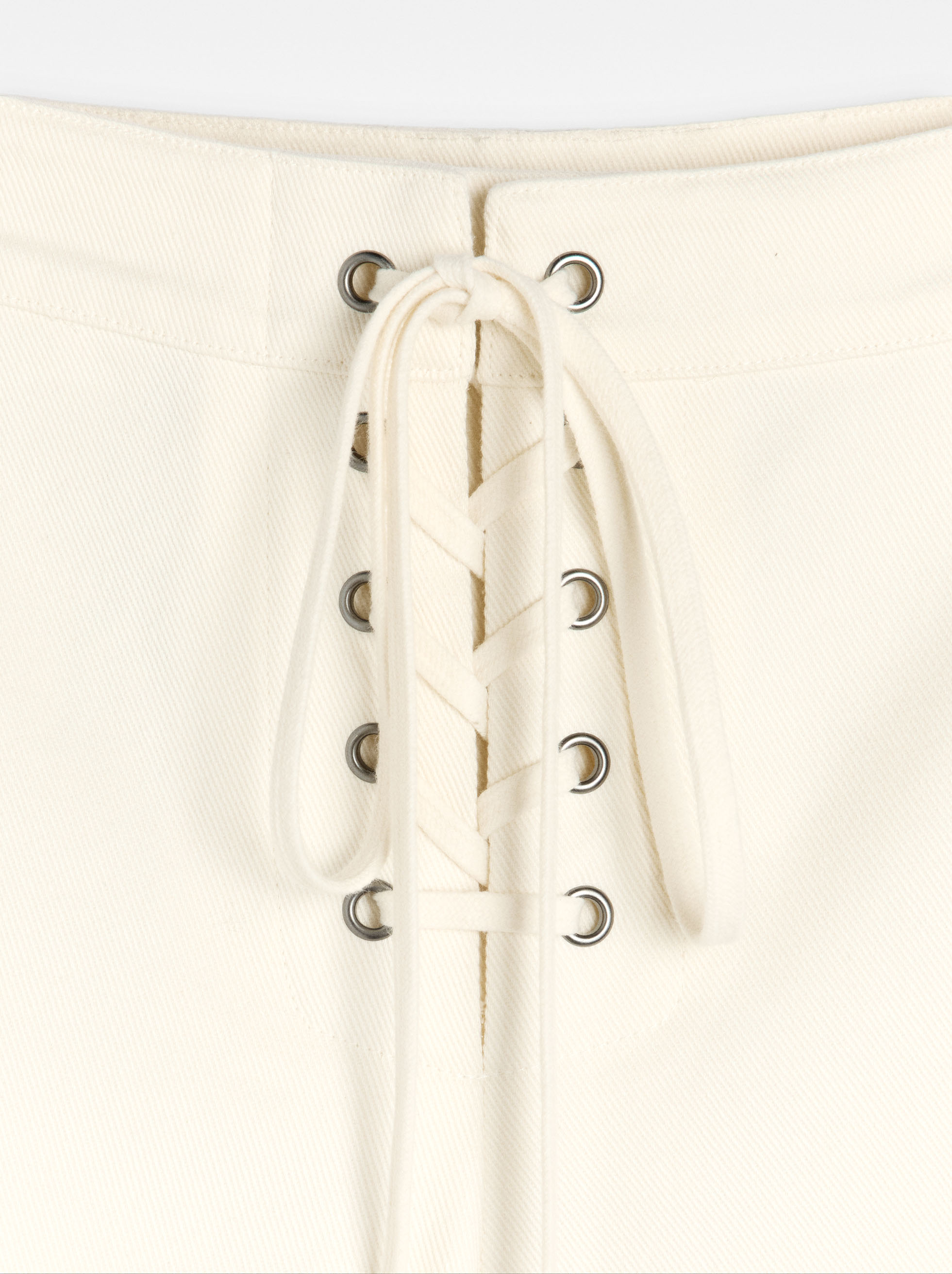 Crossover tie 100% cotton shorts image number 5.0