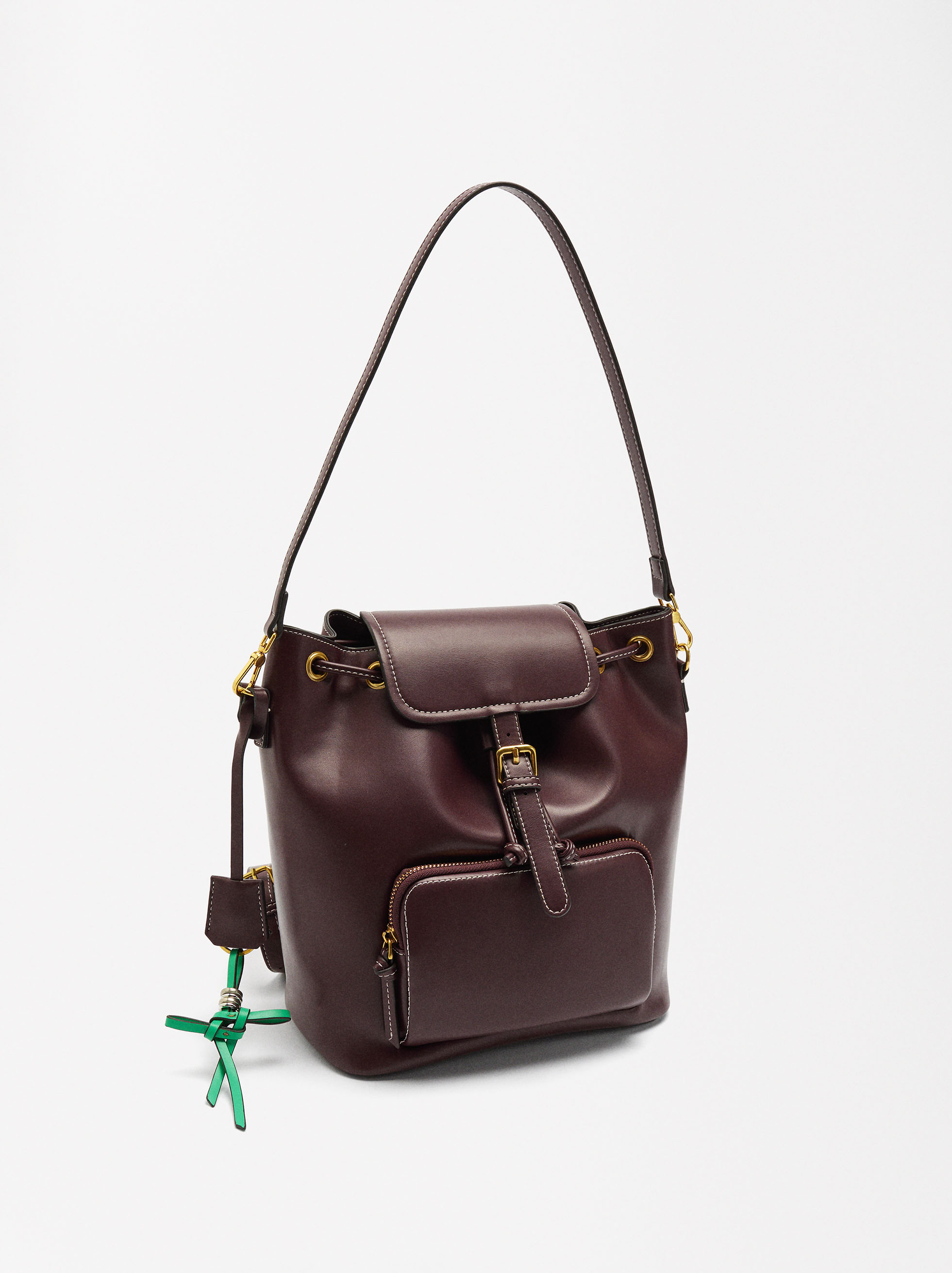 Backpack with crossbody bag strap image number 3.0