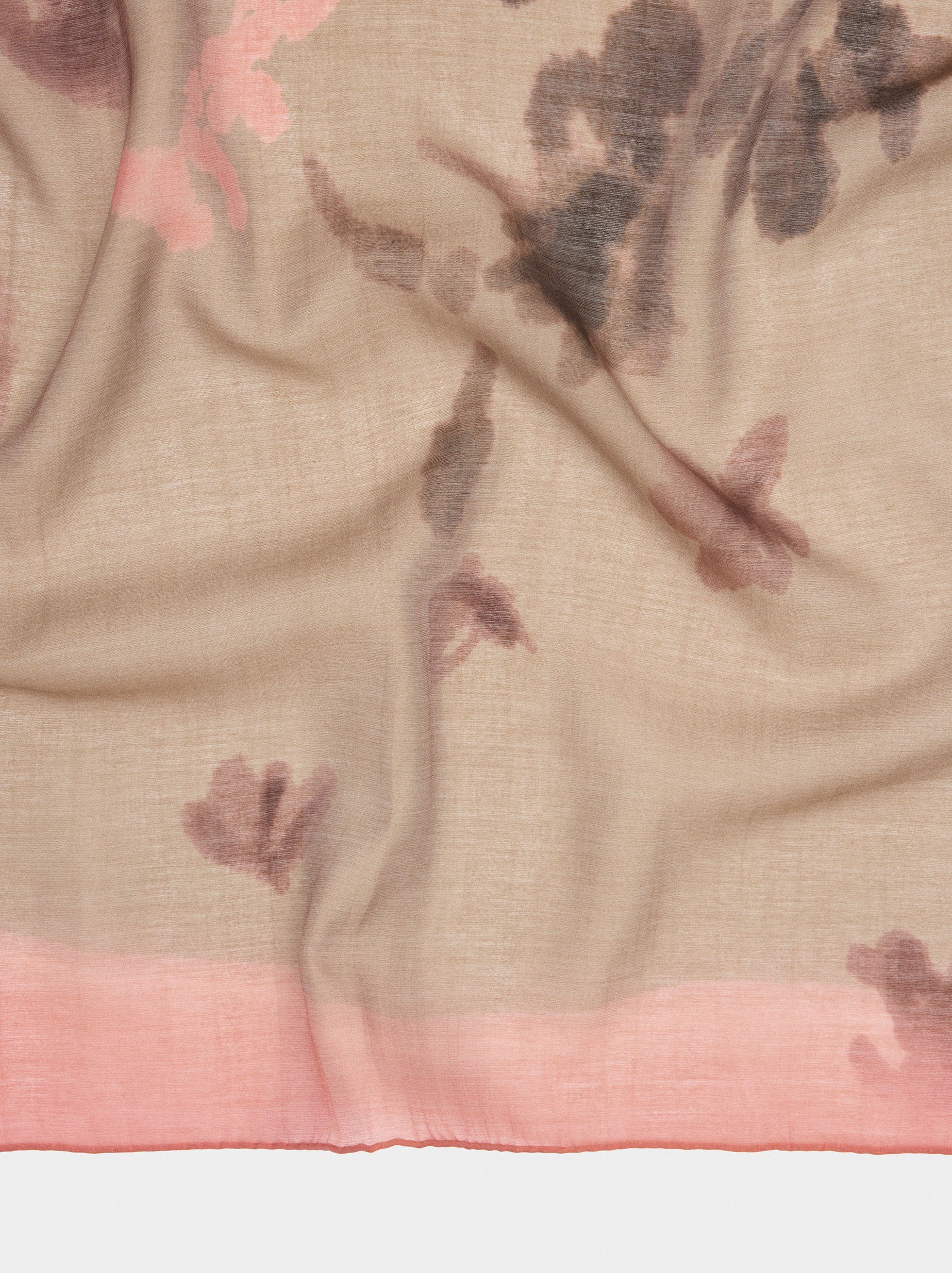 Printed scarf with lyocell image number 1.0