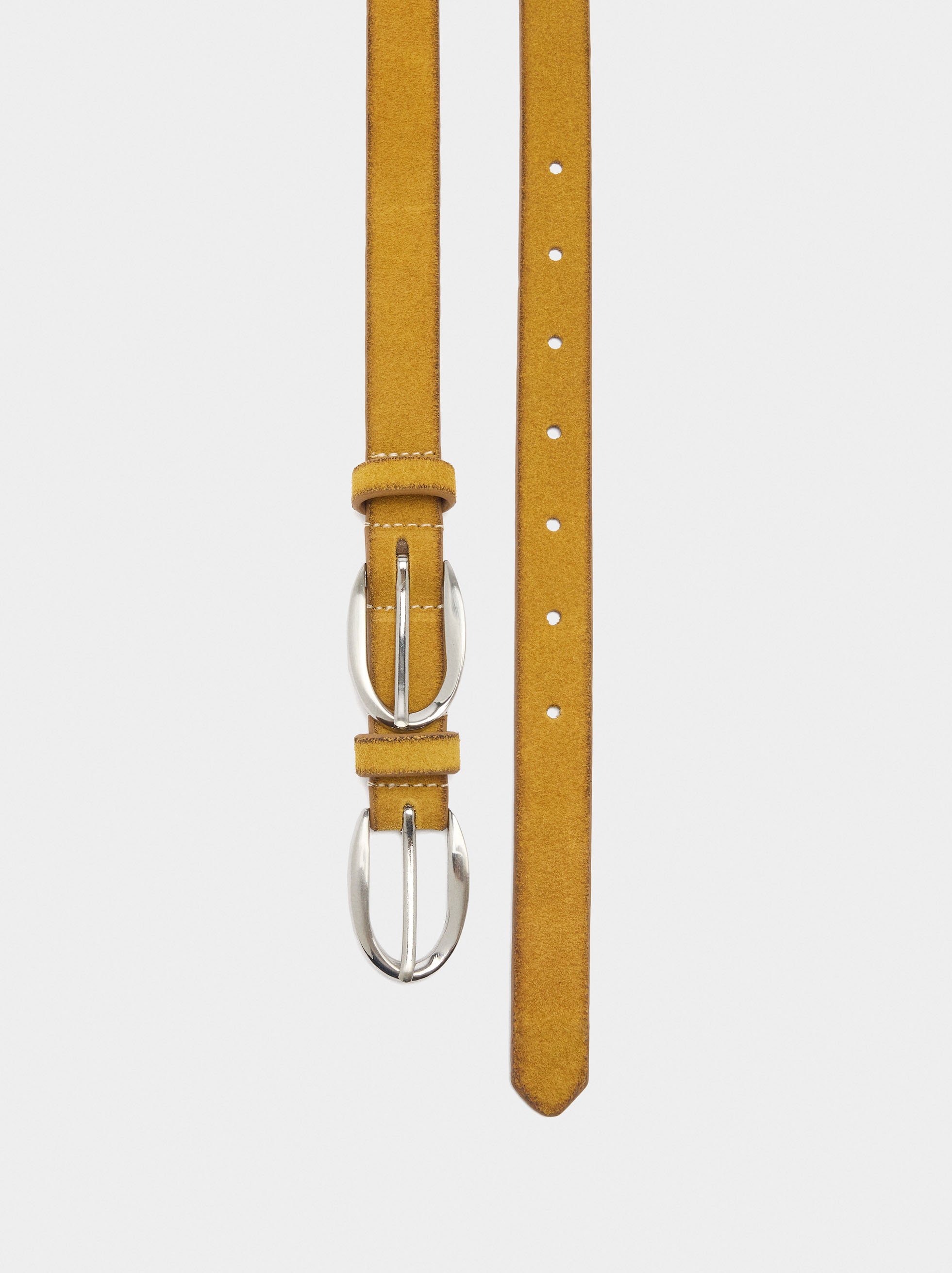 Ceinture en cuir avec boucle double image number 2.0