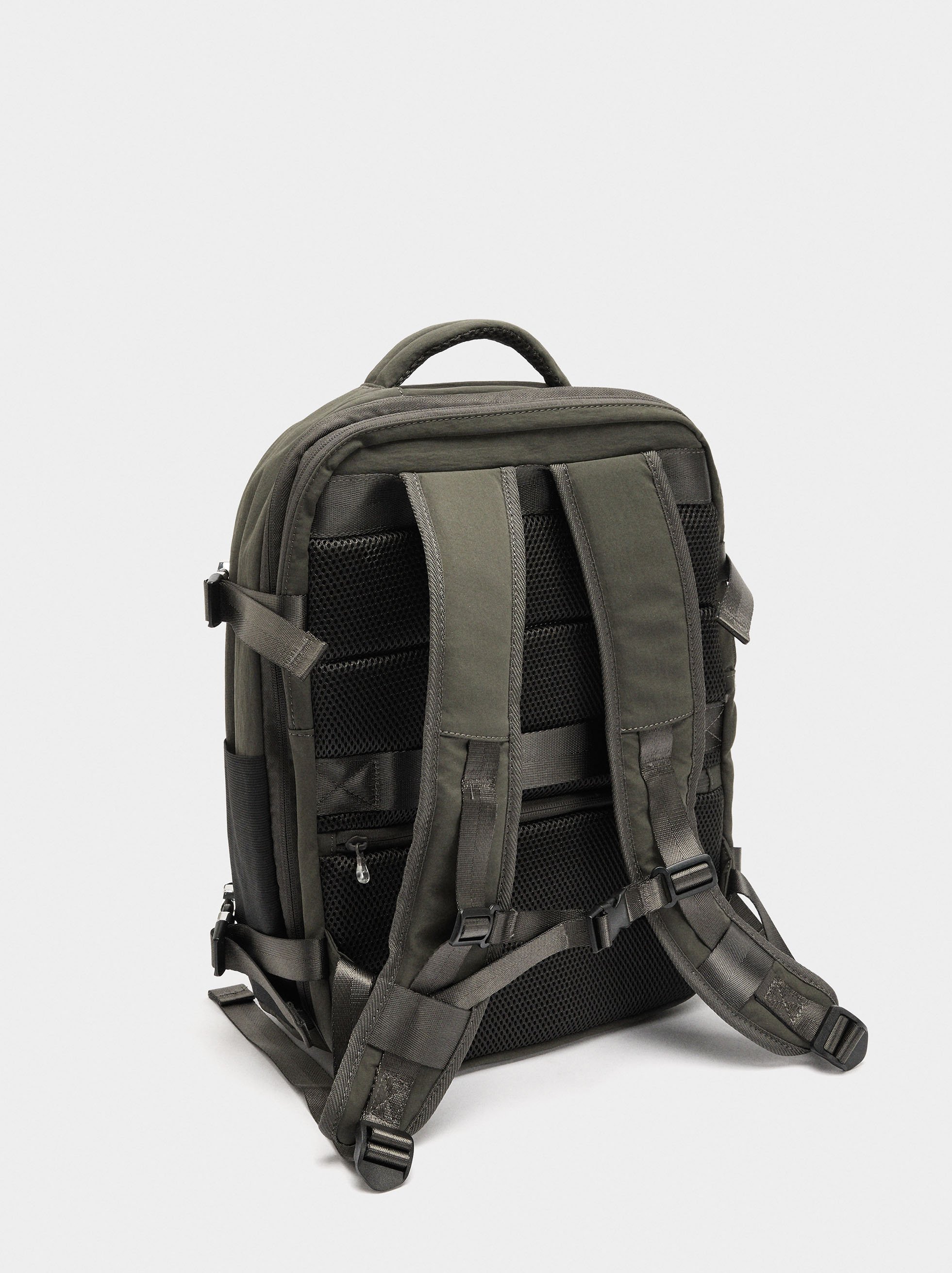 Expandable nylon cabin backpack image number 2.0