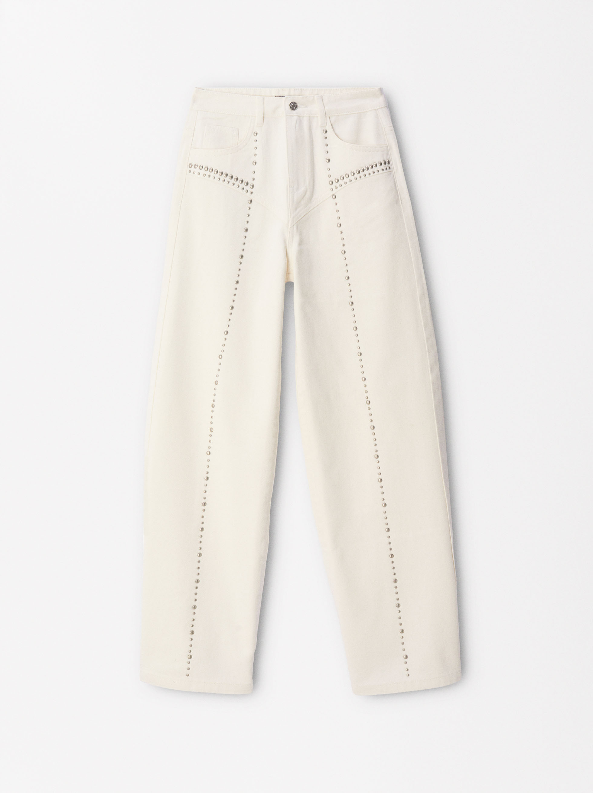 Cotton Pants With Studs image number 5.0