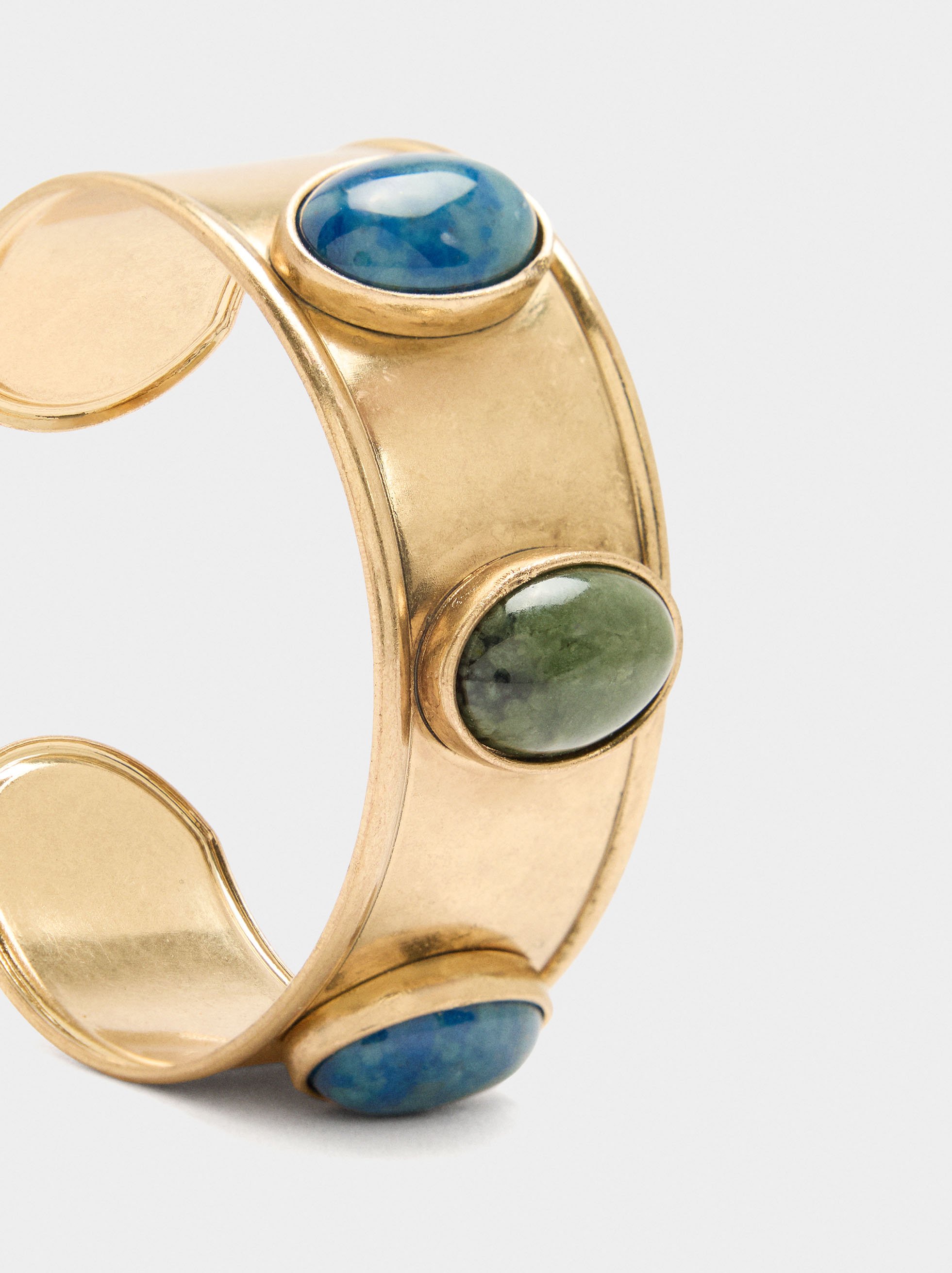 Pulsera ancha con piedras image number 1.0