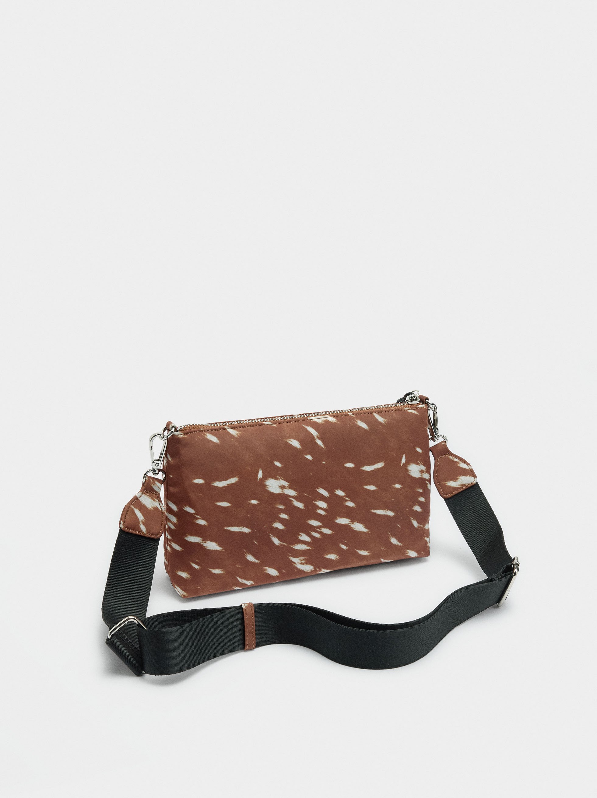 Nylon printed crossbody bag image number 2.0