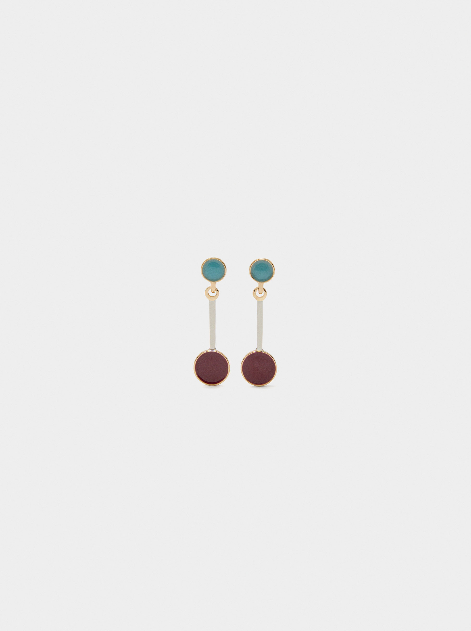 Long earrings with enamel image number 0.0