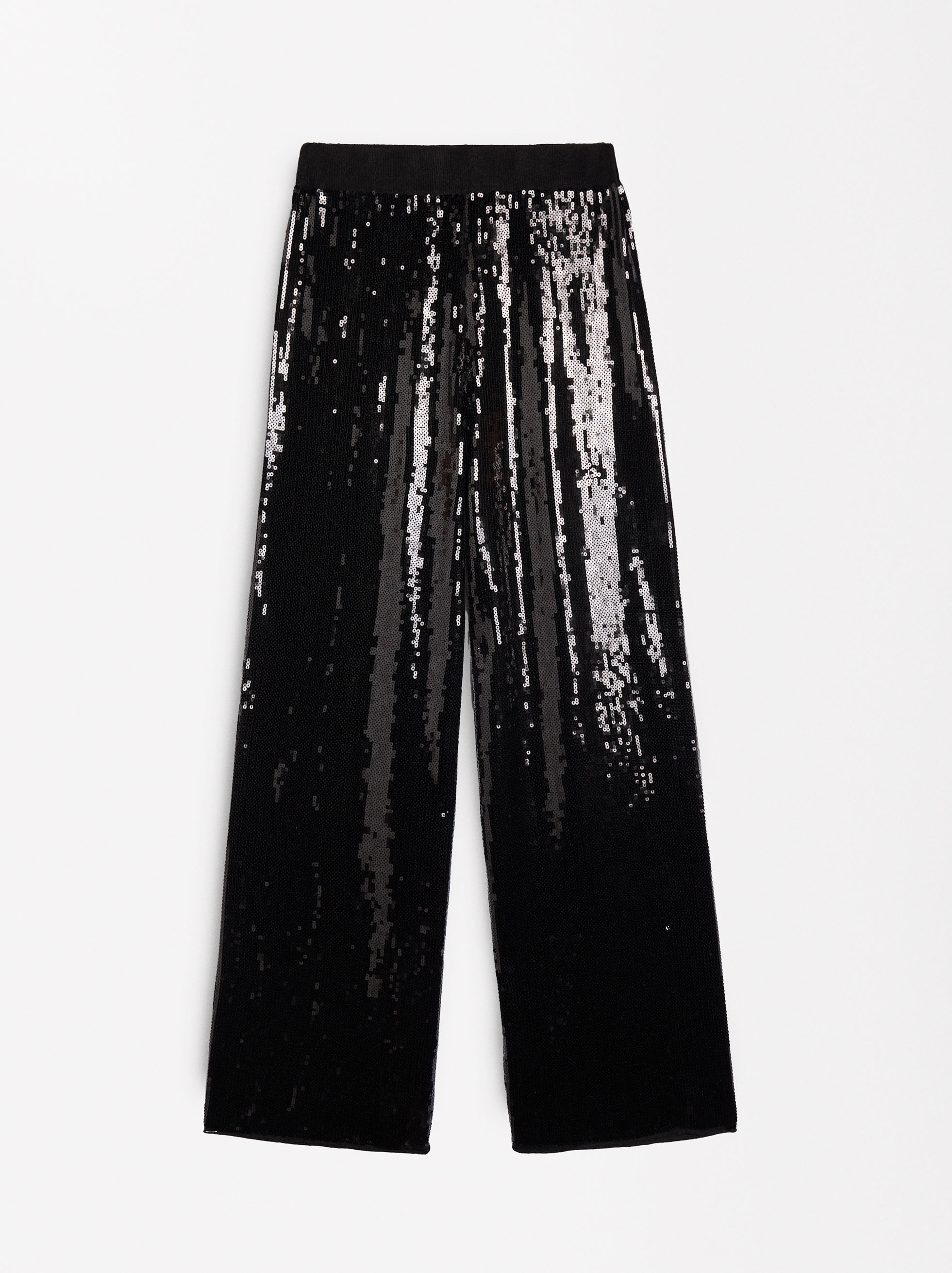 Knit trousers with sequins image number 5.0